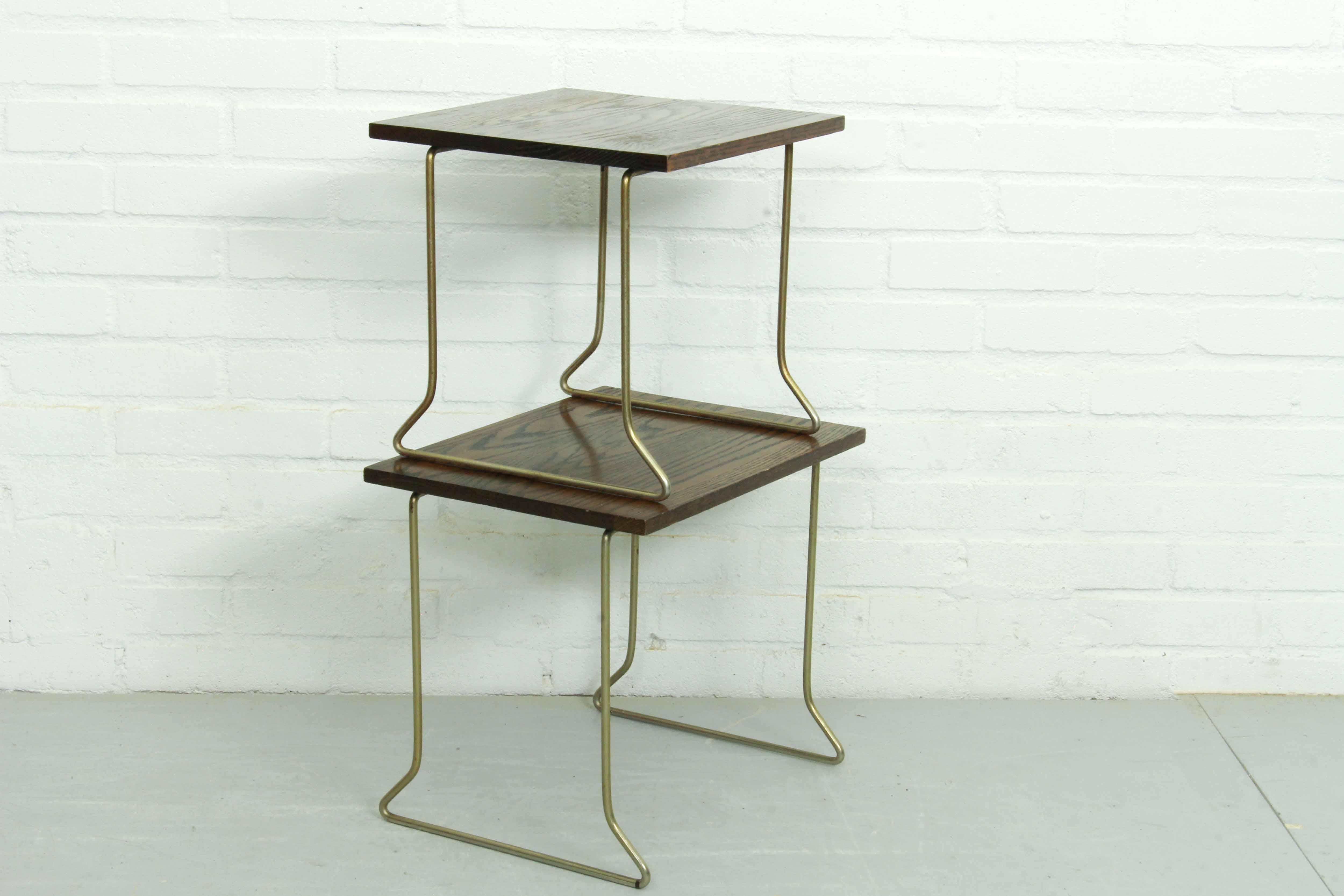 Vintage Teak Wooden Nesting Tables by Brabantia In Good Condition For Sale In Appeltern, Gelderland