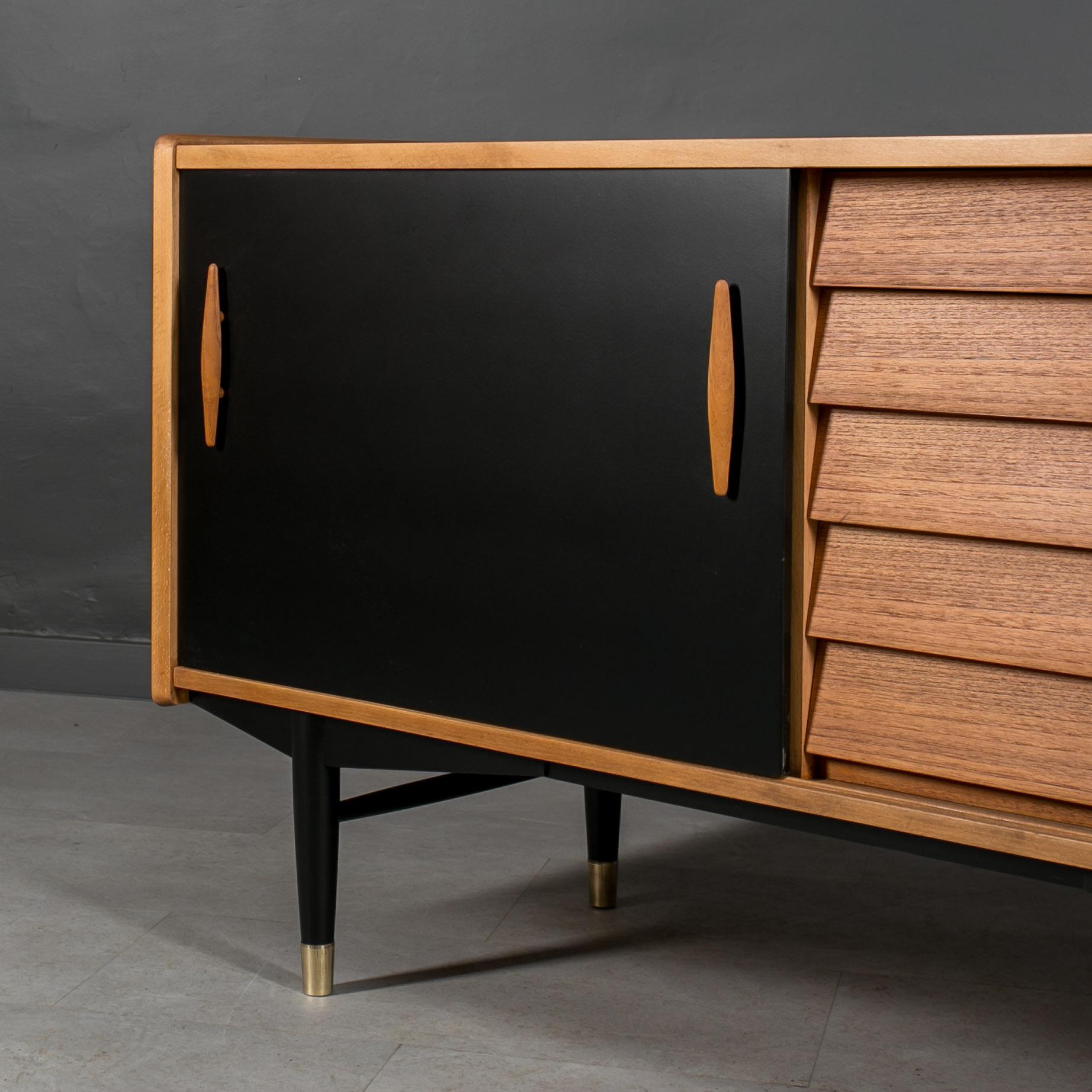 Vintage Teakwood Sideboard by Nils Jonsson for Hugo Troeds, Scandinavian Modern For Sale 8