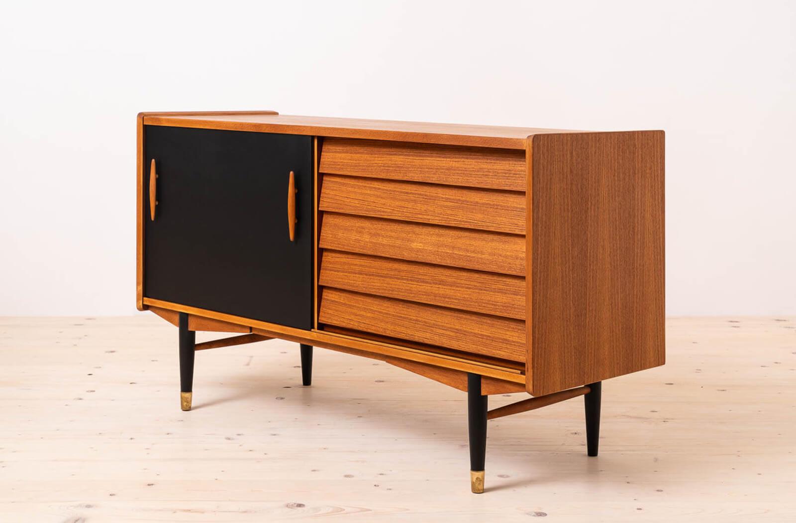 Vintage Teakwood Sideboard by Nils Jonsson for Hugo Troeds, Scandinavian Modern In Good Condition In Wrocław, Poland