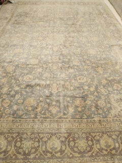Vintage Teal Colored Sivas Room Sized Rug
