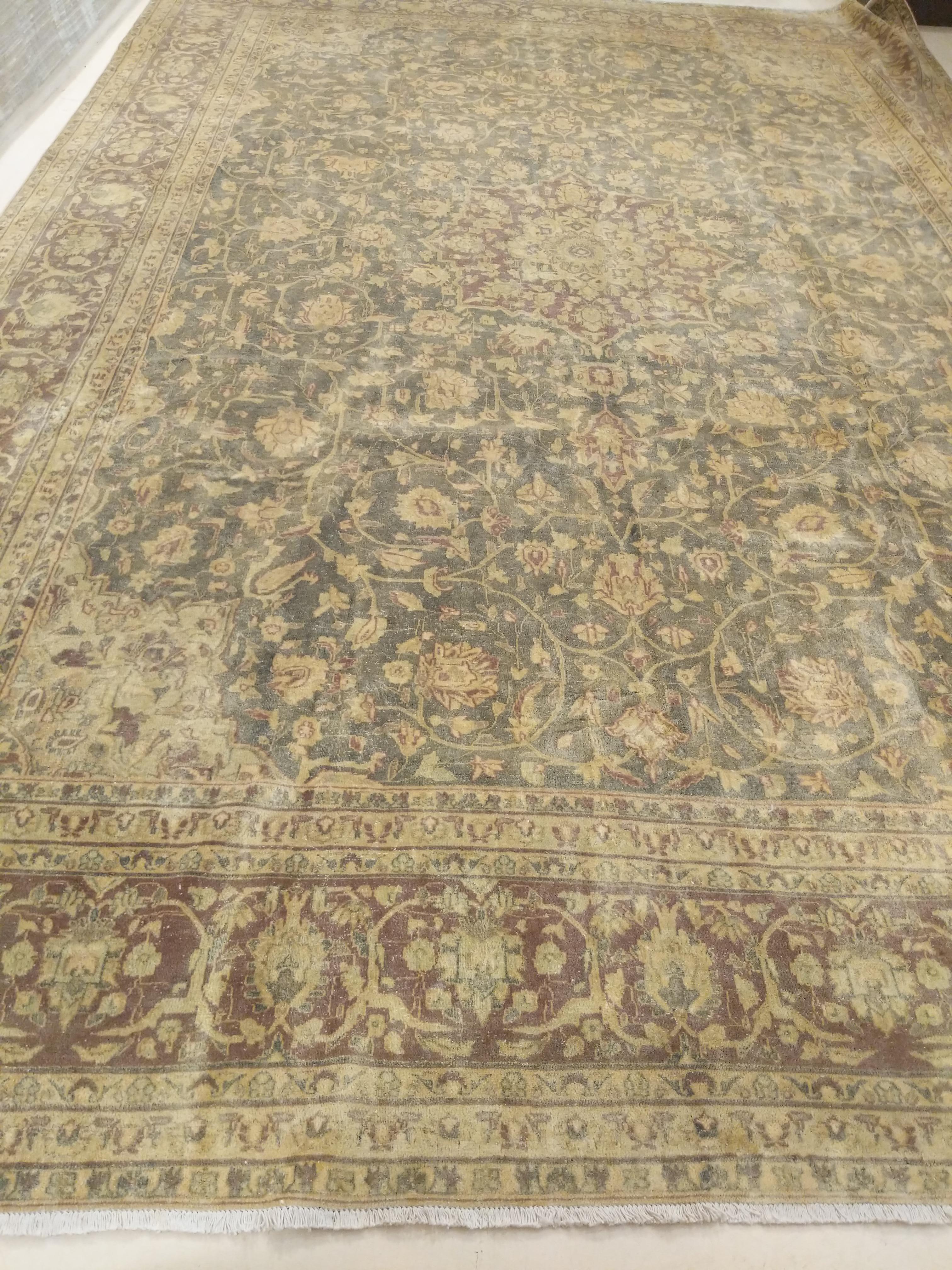 Turc Tapis Sivas vintage de taille standard, couleur sarcelle en vente