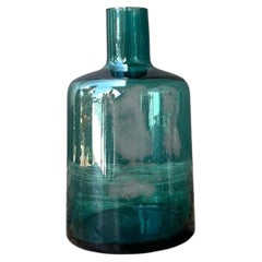 Vintage Teal Glass Vase