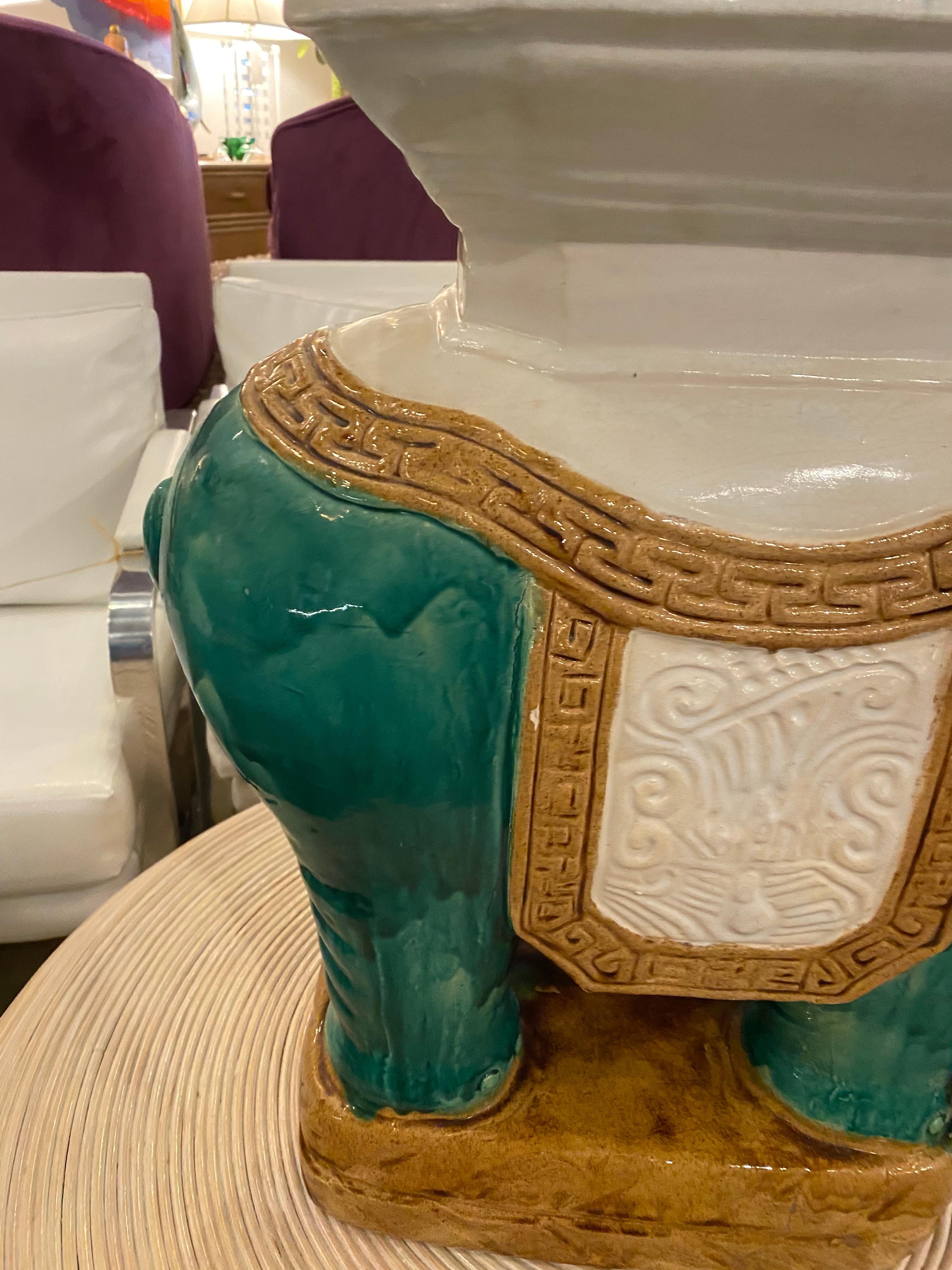 teal garden stool