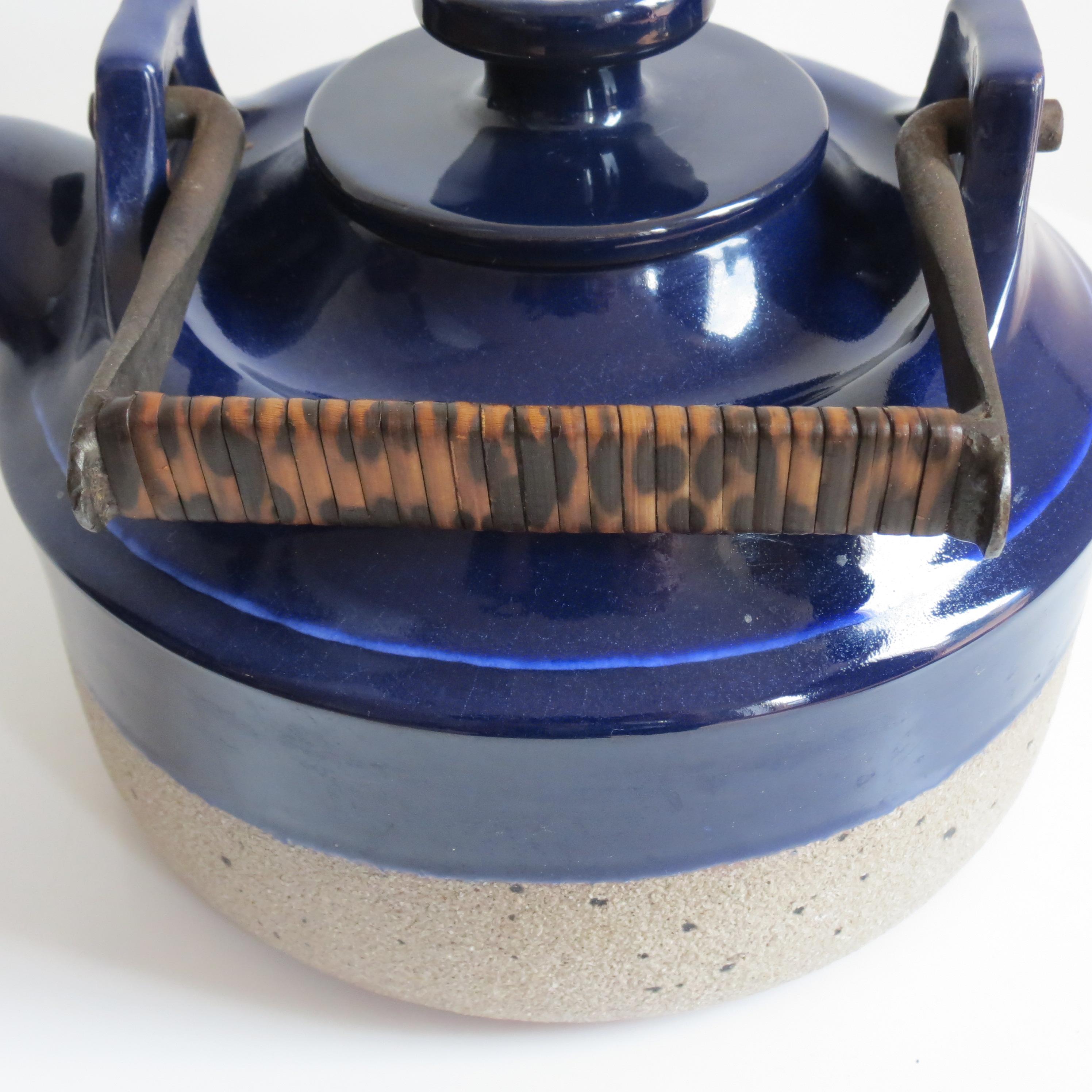 Vintage Teapot By Thomas Hellstrom For Nittsjo Pottery Sweden 1960s 4