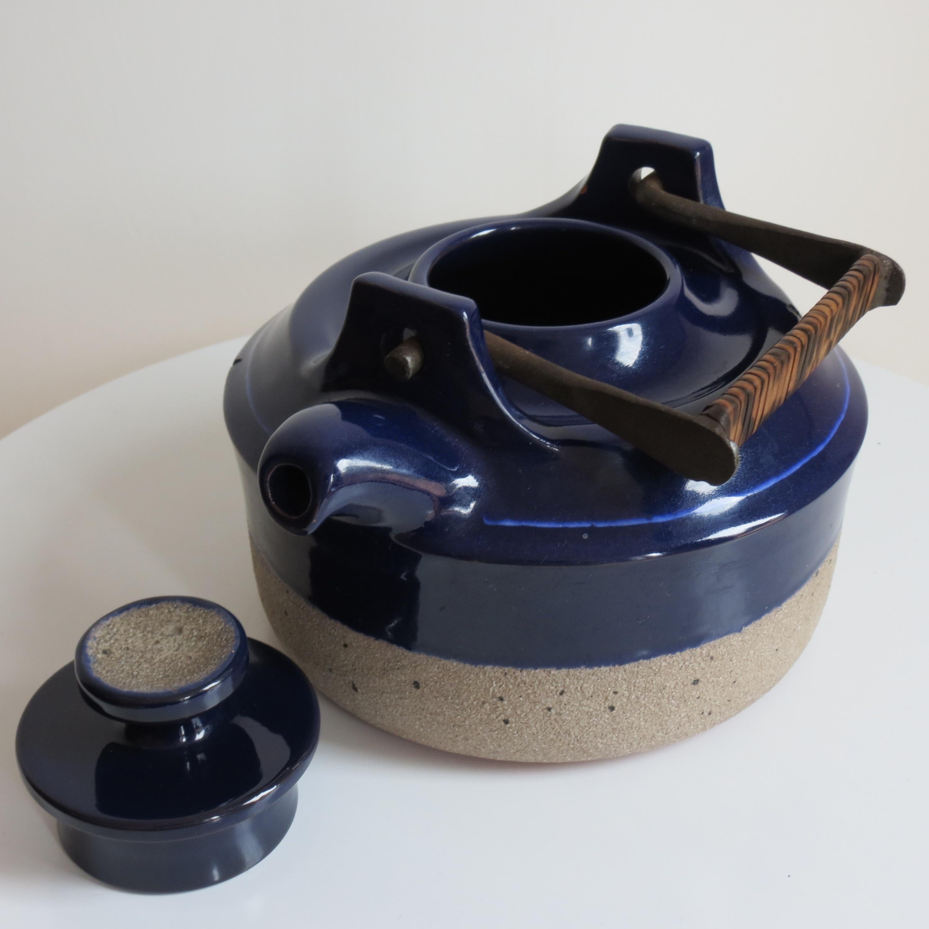 Vintage Teapot By Thomas Hellstrom For Nittsjo Pottery Sweden 1960s 5