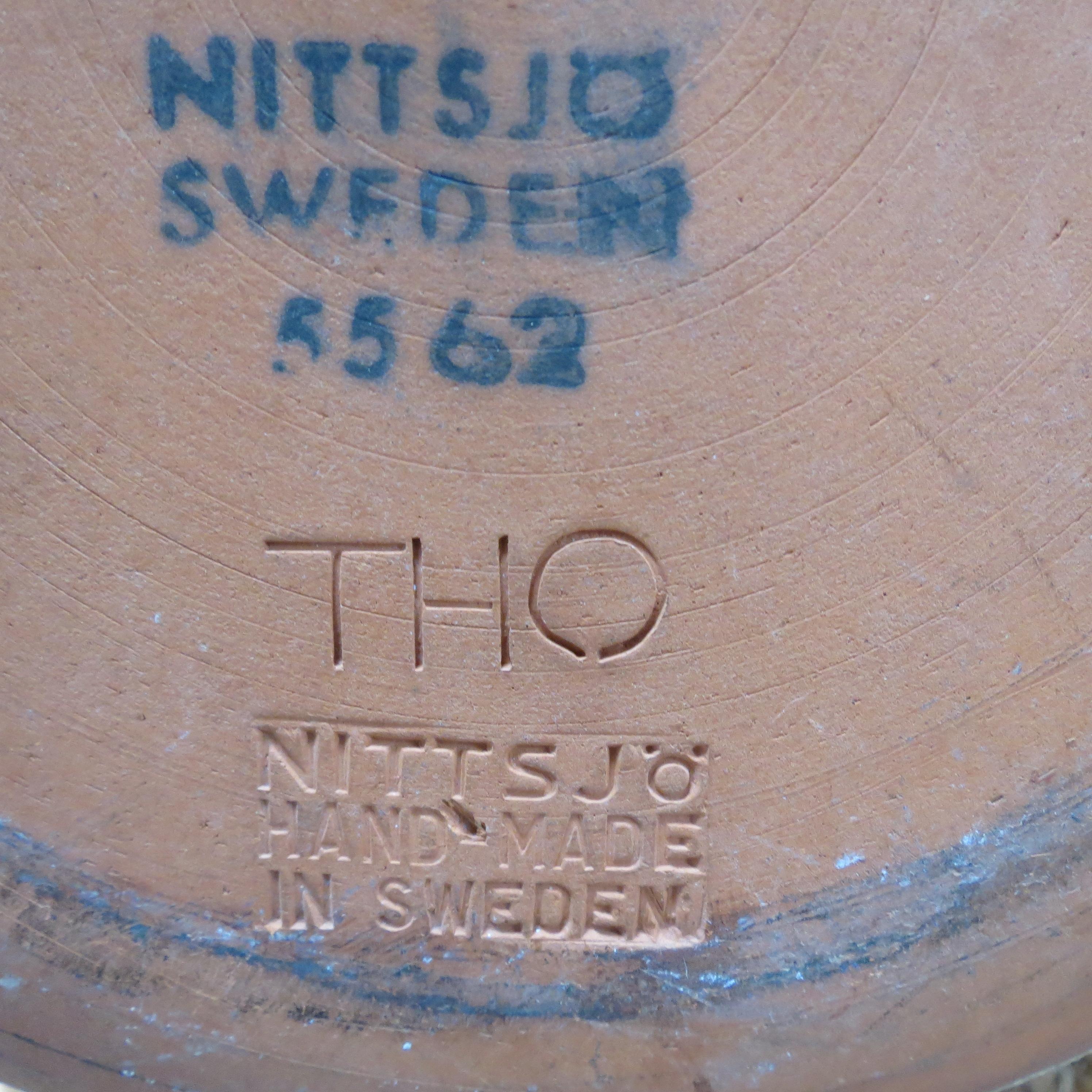 Vintage Teapot By Thomas Hellstrom For Nittsjo Pottery Sweden 1960s 6