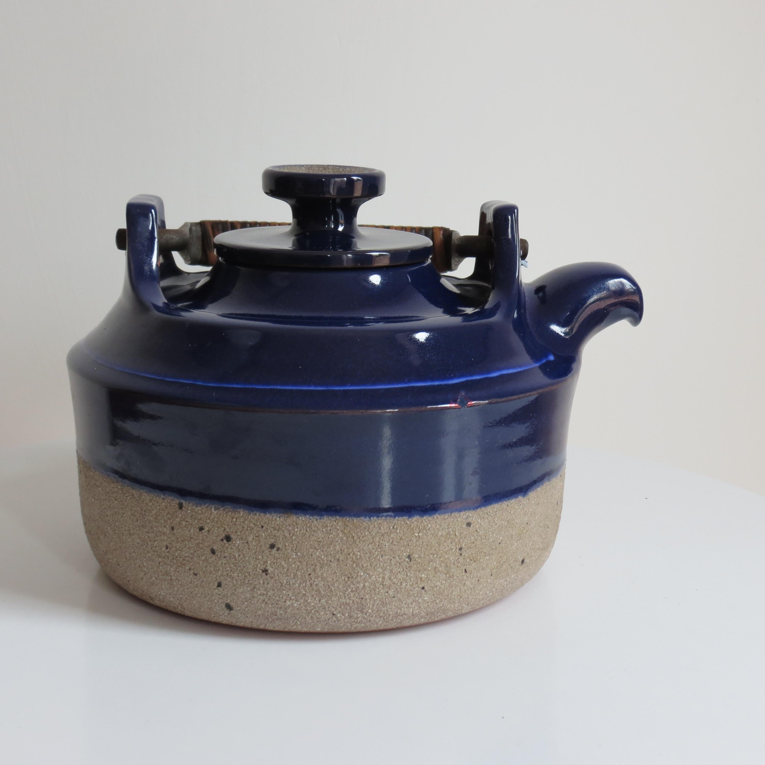 Earthenware Vintage Teapot By Thomas Hellstrom For Nittsjo Pottery Sweden 1960s