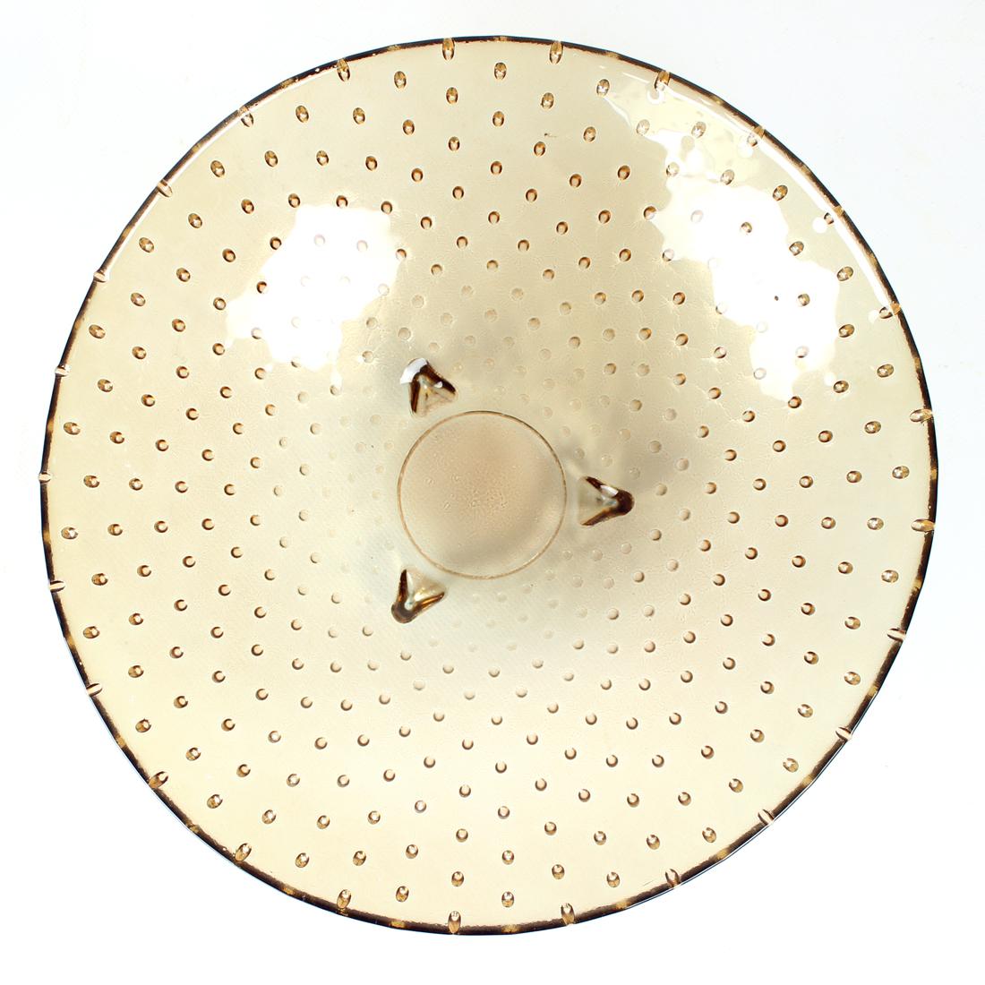 Late 20th Century Vintage Teardrop Hobnail Glass Bowl, 1970s For Sale