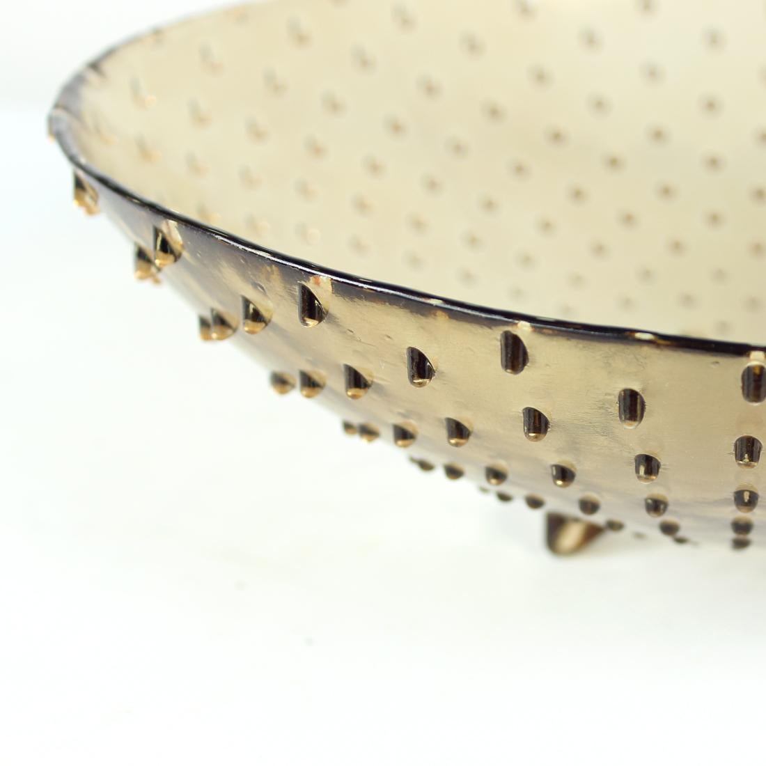 Vintage Teardrop Hobnail Glass Bowl, 1970s For Sale 2