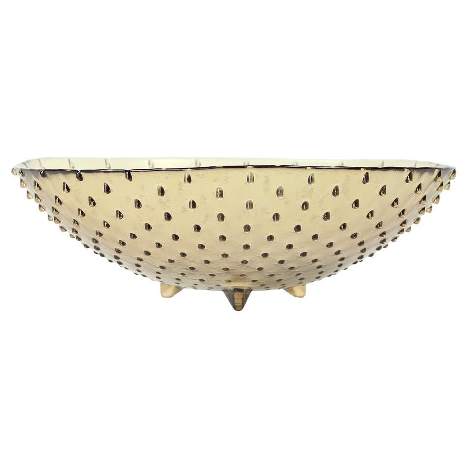 Vintage Teardrop Hobnail Glass Bowl, 1970s