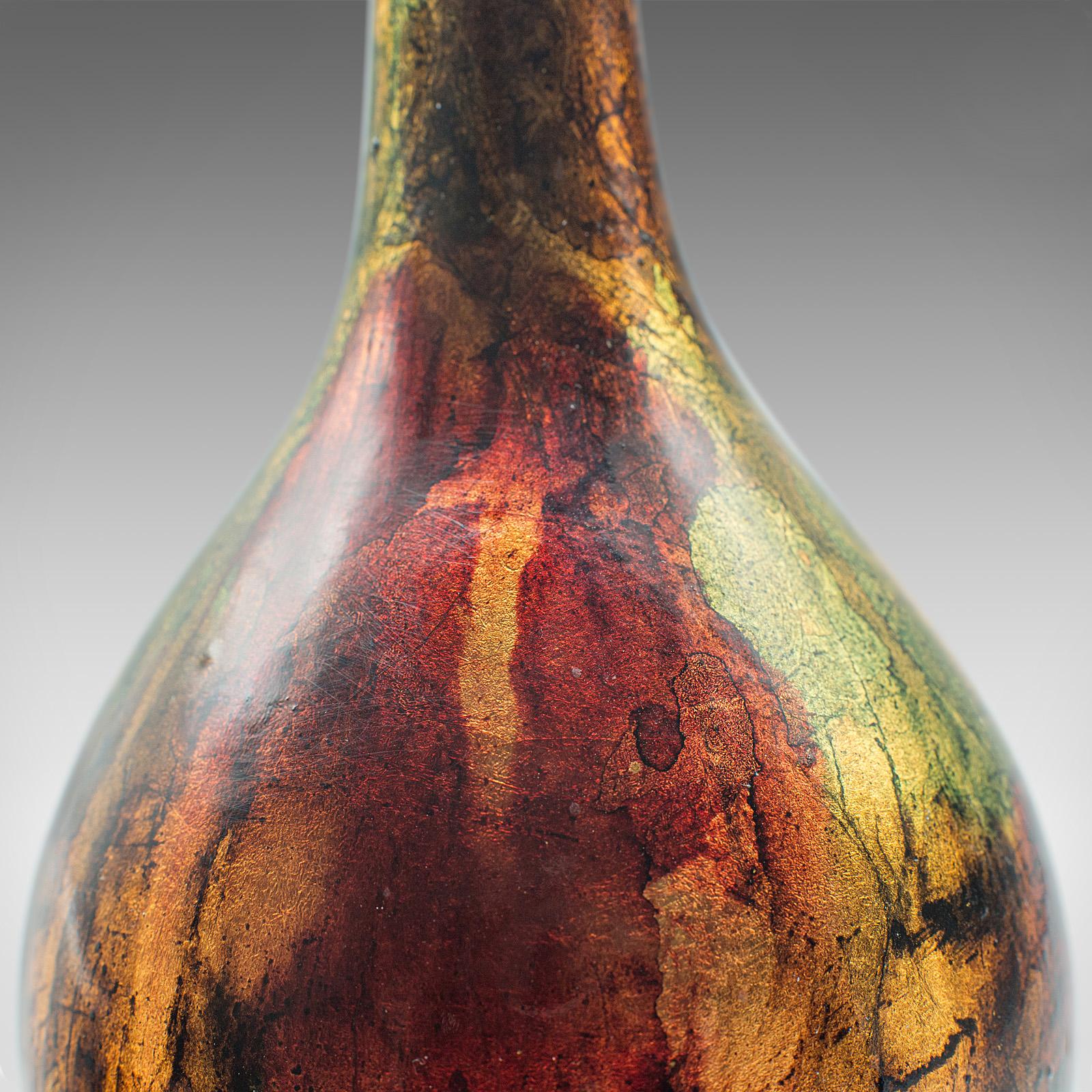 Teardrop-Vase, kontinental, Keramik, Posy-Ärmel, Raku, Studio Pottery im Angebot 3