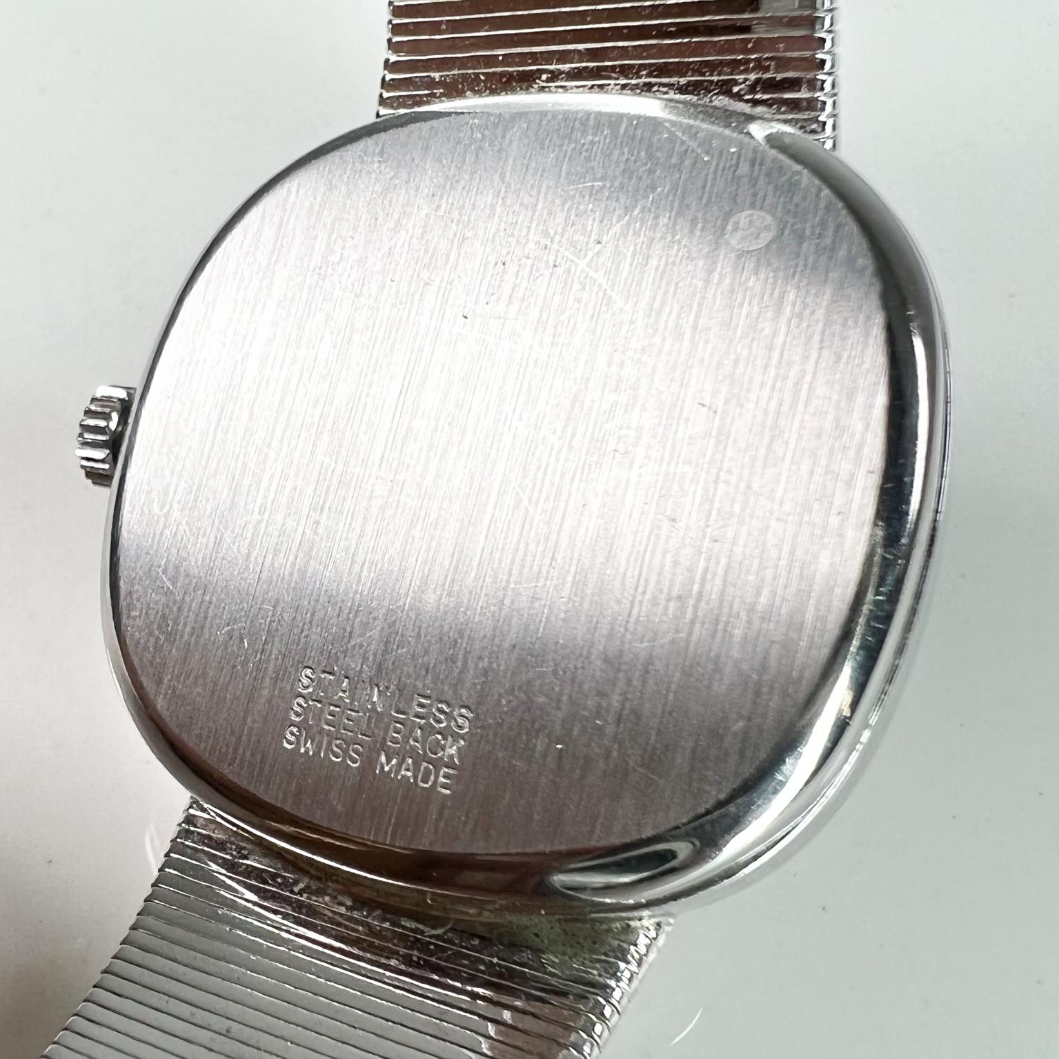 Vintage Tegrov Swiss Made Uhr Mechanische 17 Juwelen Edelstahl im Angebot 2