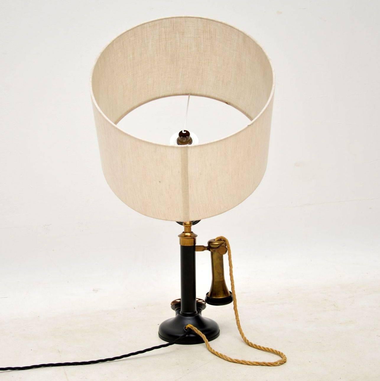 English Vintage Telephone Table Lamp