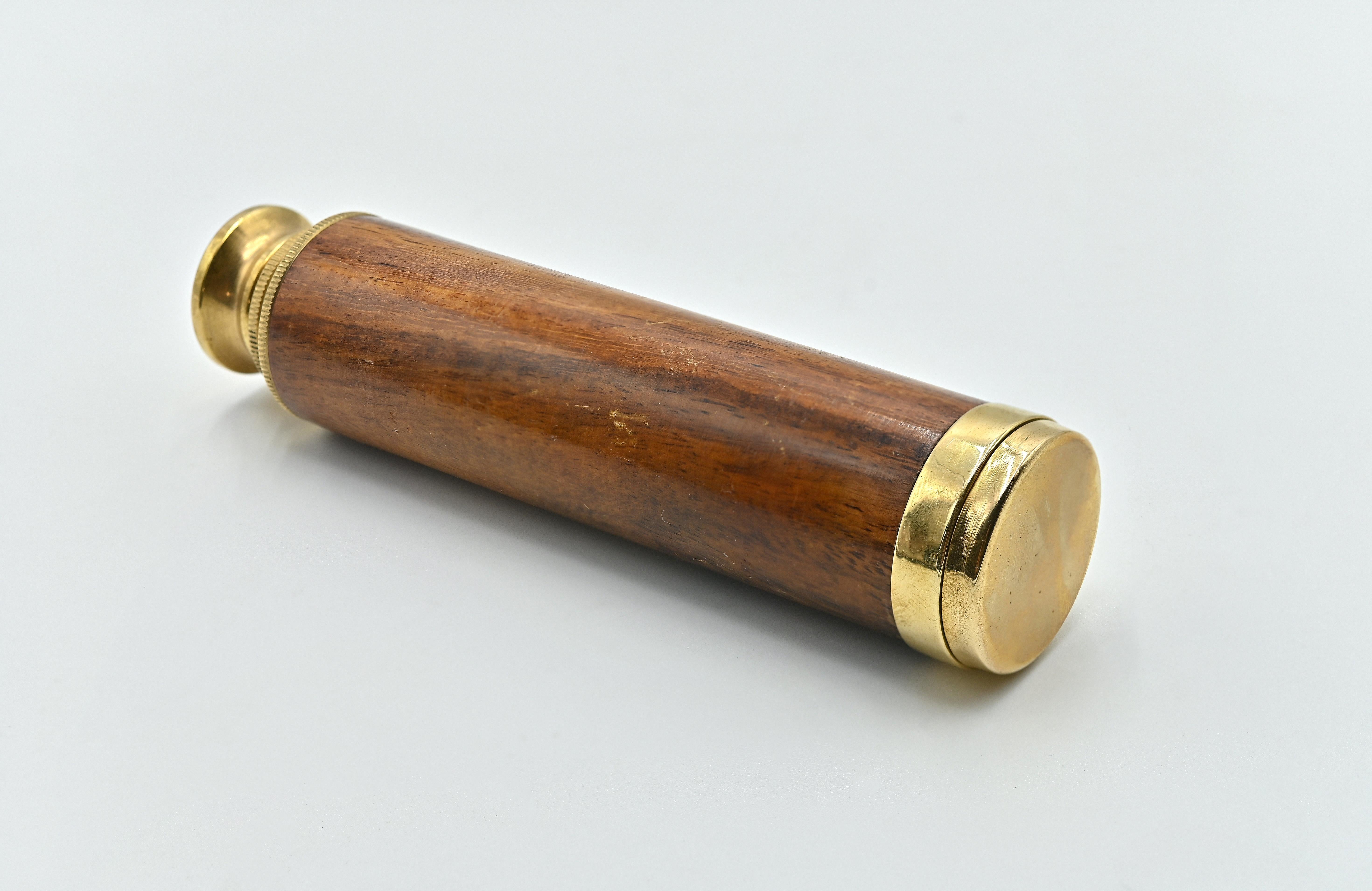 Wood Vintage Telescope, Early 20th Century For Sale