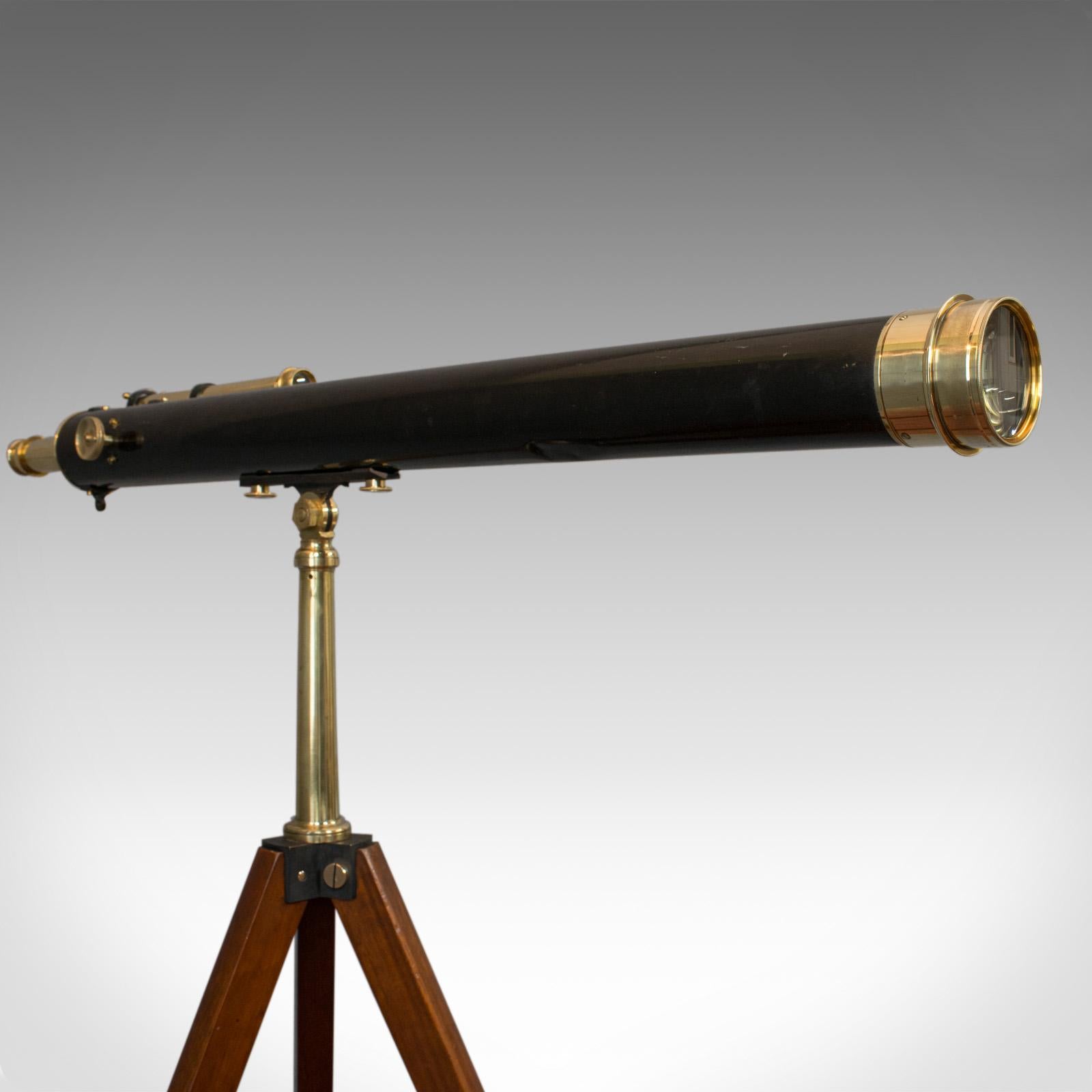 20th Century Vintage Telescope, Tripod, Broadhurst Clarkson, London, Starboy, Astronomical