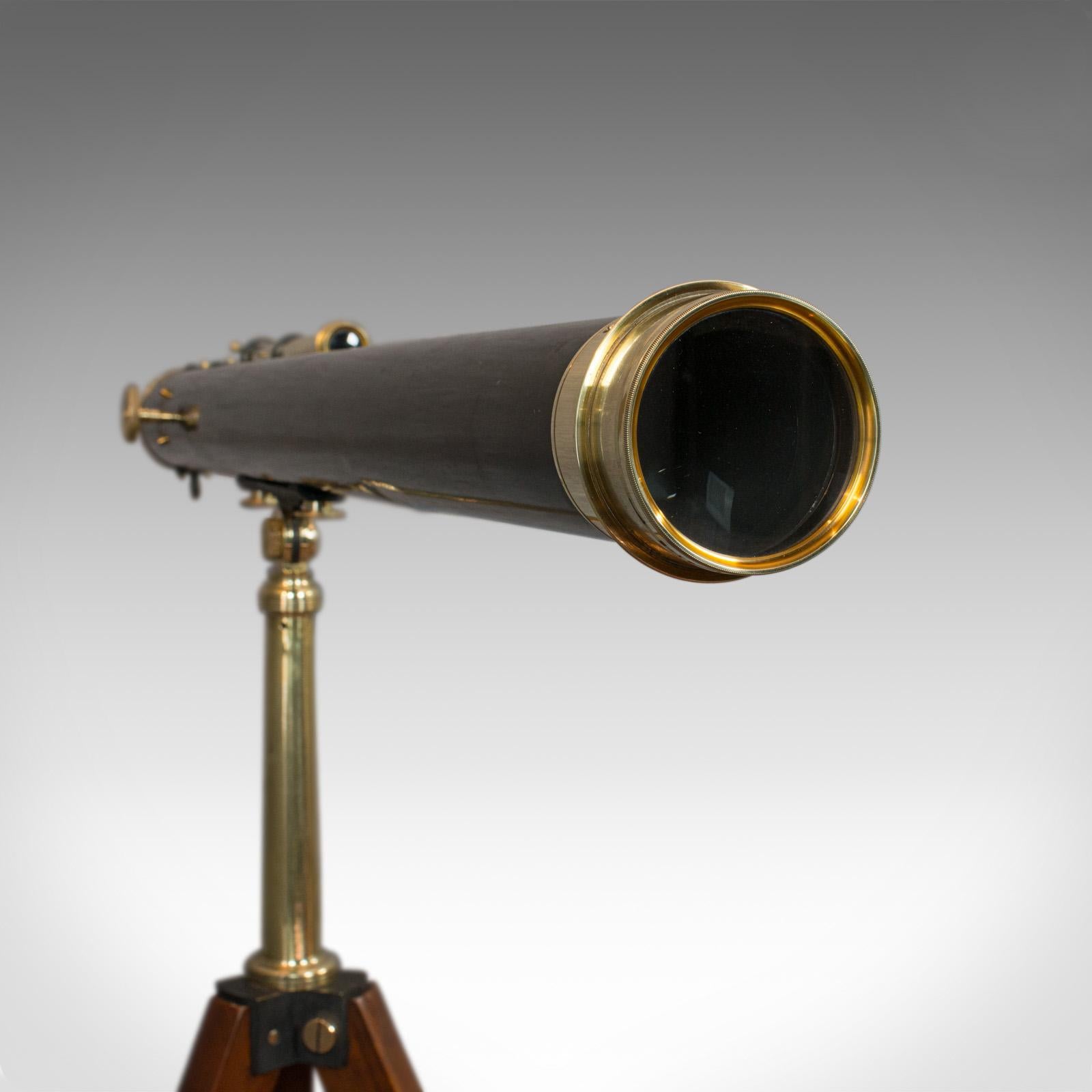Brass Vintage Telescope, Tripod, Broadhurst Clarkson, London, Starboy, Astronomical