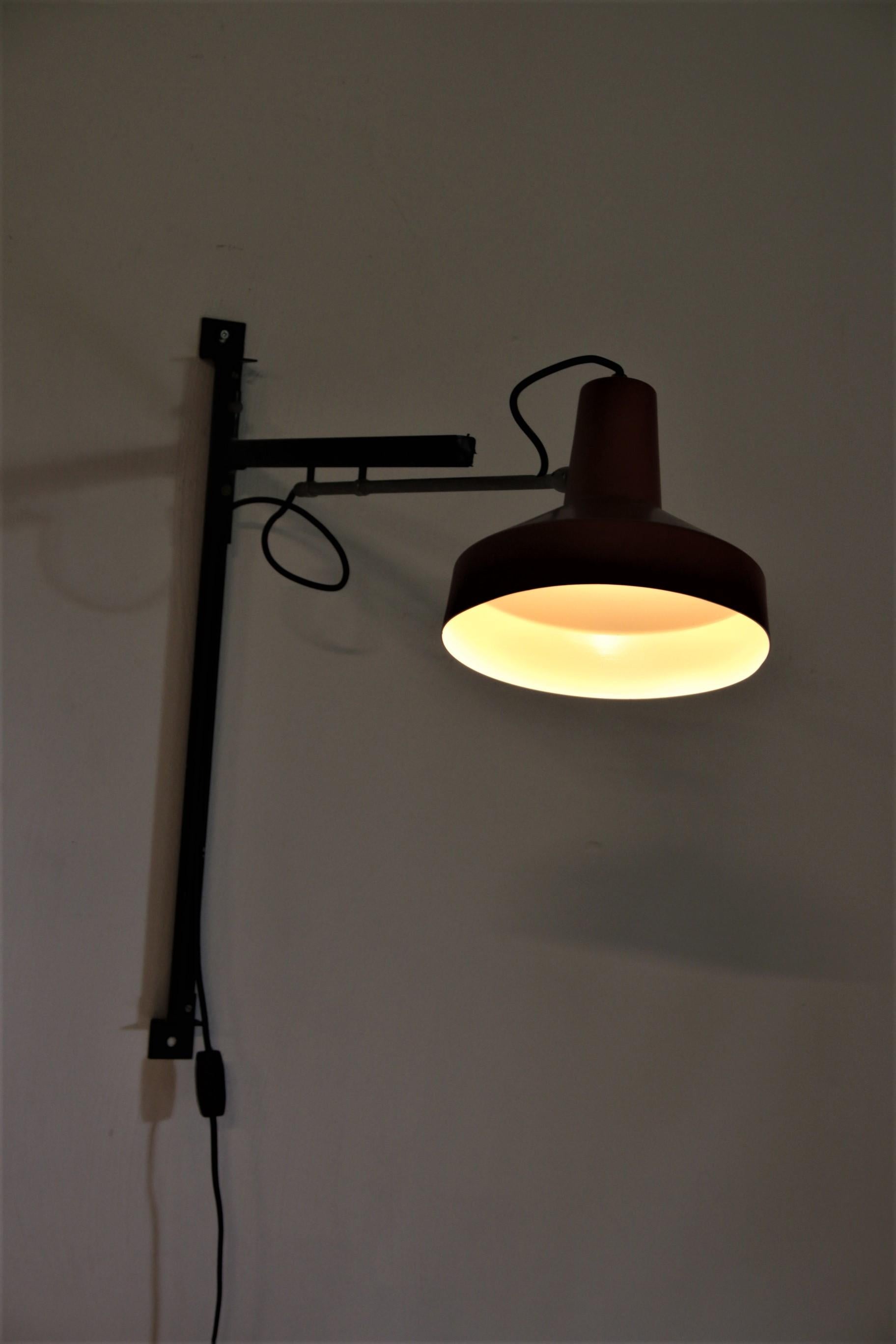 Mid-Century Modern Vintage Telescope Wandlamp Van Niek Hiemstra Voor Evolux