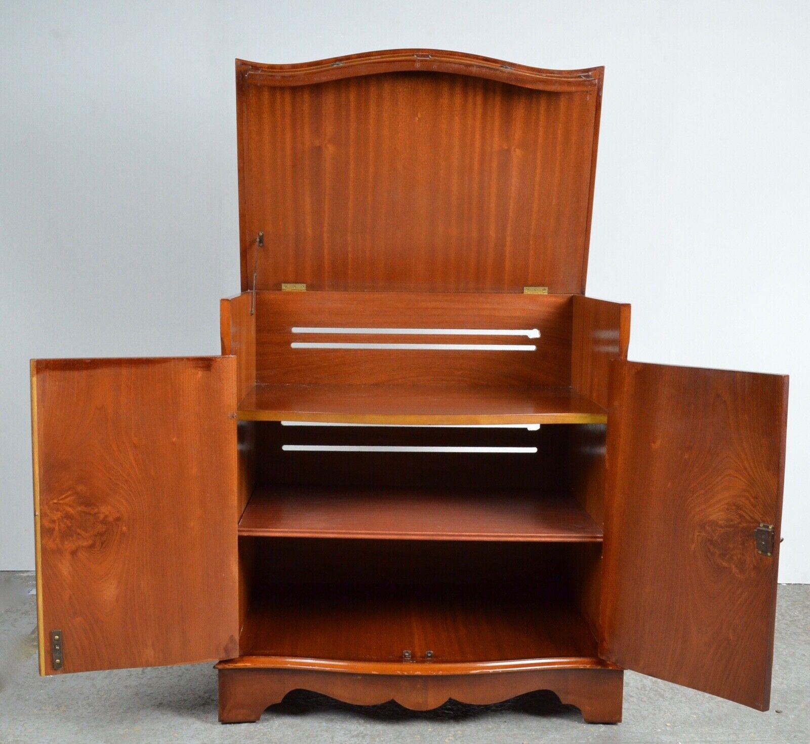 Hand-Crafted Vintage Television Media Cabinet Cupboard in Walnut For Sale