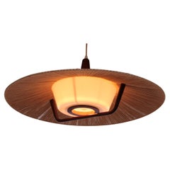 Used Temde Hanging Lamp with Teak 1960s Germany