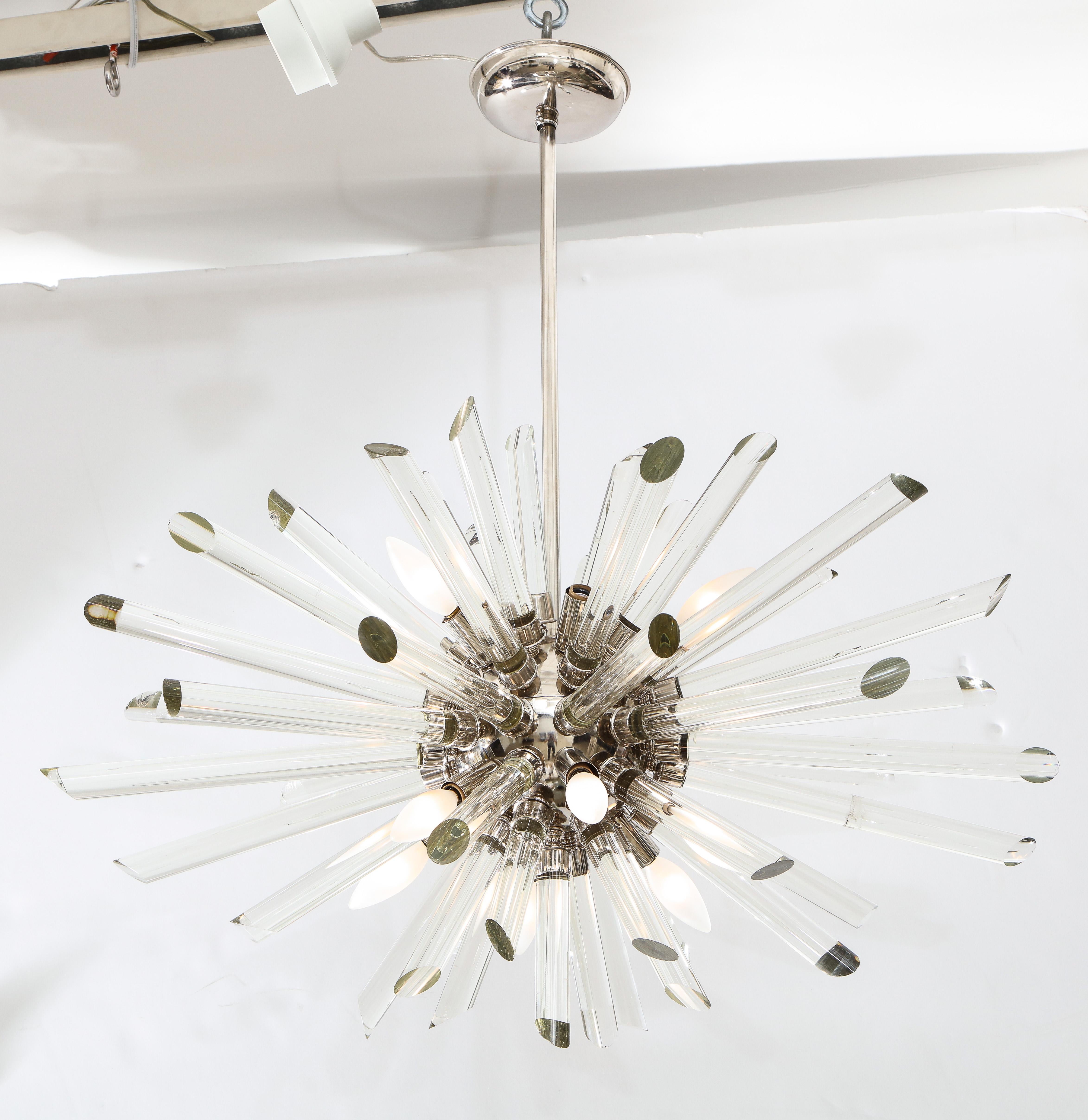 Vintage Ten-Light Sputnik Chandelier In Good Condition In New York, NY