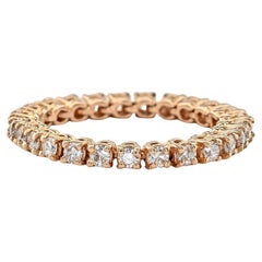Vintage Tennis Diamond Eternity Ring .85 Ct G/H VVS/VS 18 KT