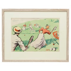 Antique Tennis, Georges Goursat (SEM) Lawn Tennis Print