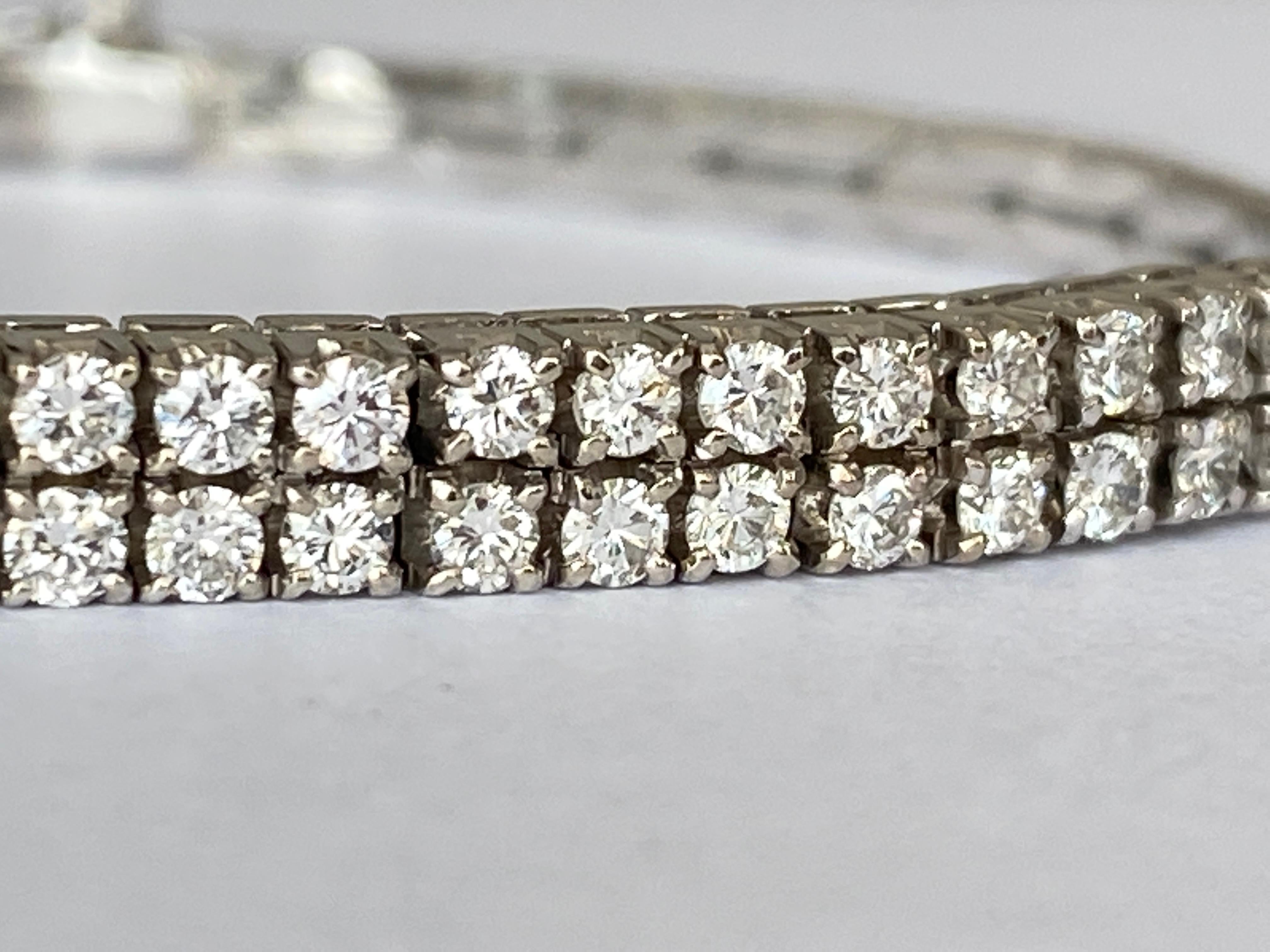 Vintage tennis gold  approx. 1.60 ct diamond bracelet 4