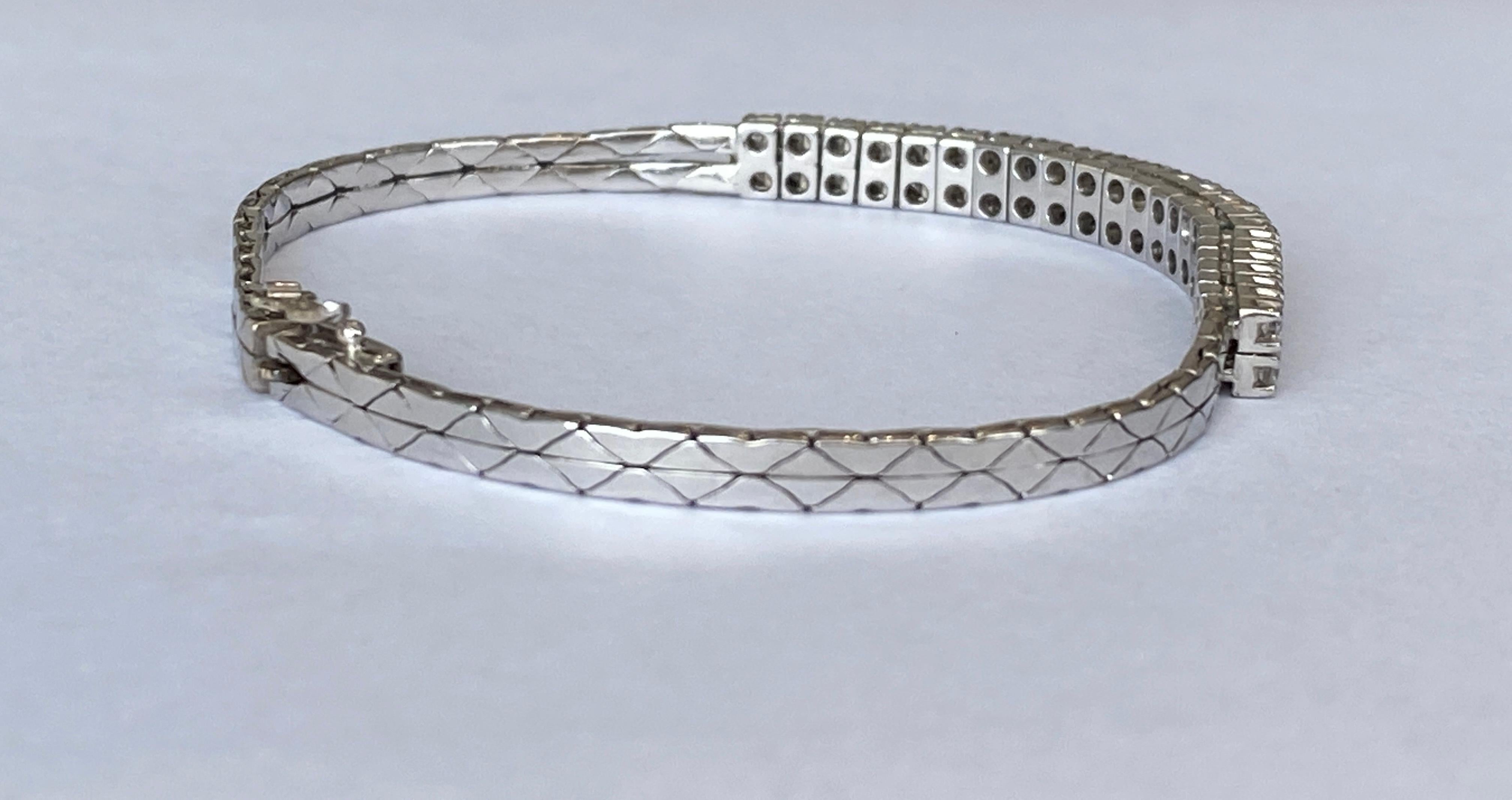 Vintage tennis gold  approx. 1.60 ct diamond bracelet 5
