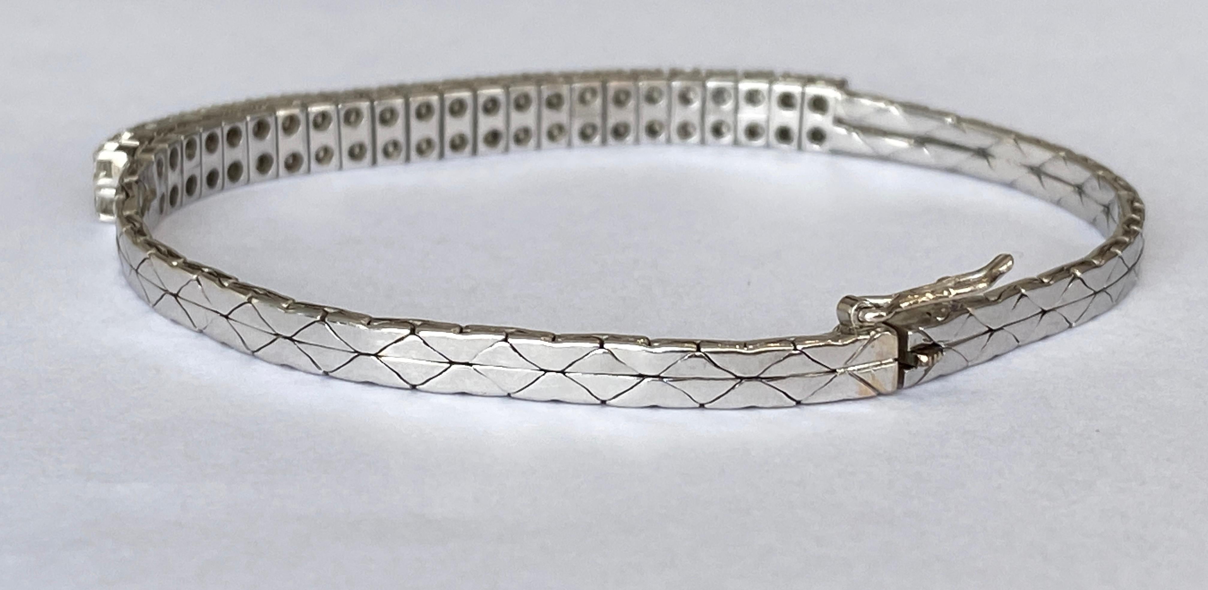 Vintage tennis gold  approx. 1.60 ct diamond bracelet 6