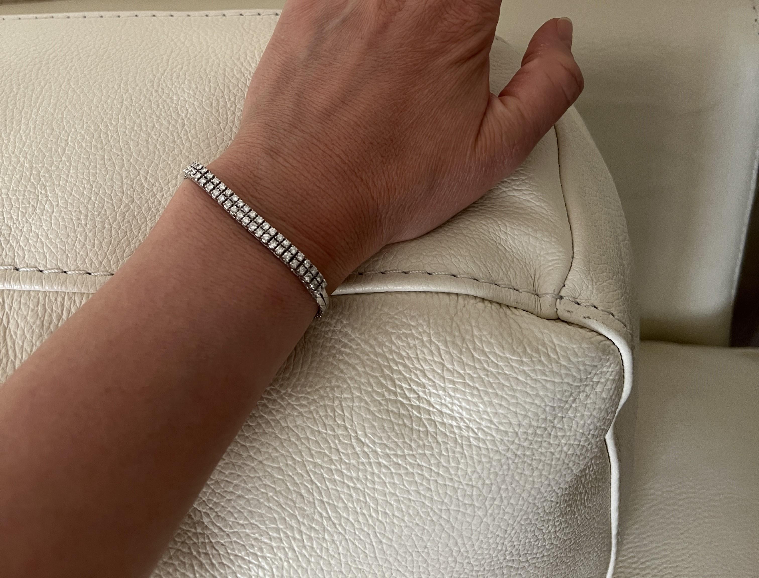 Vintage tennis gold  approx. 1.60 ct diamond bracelet 8