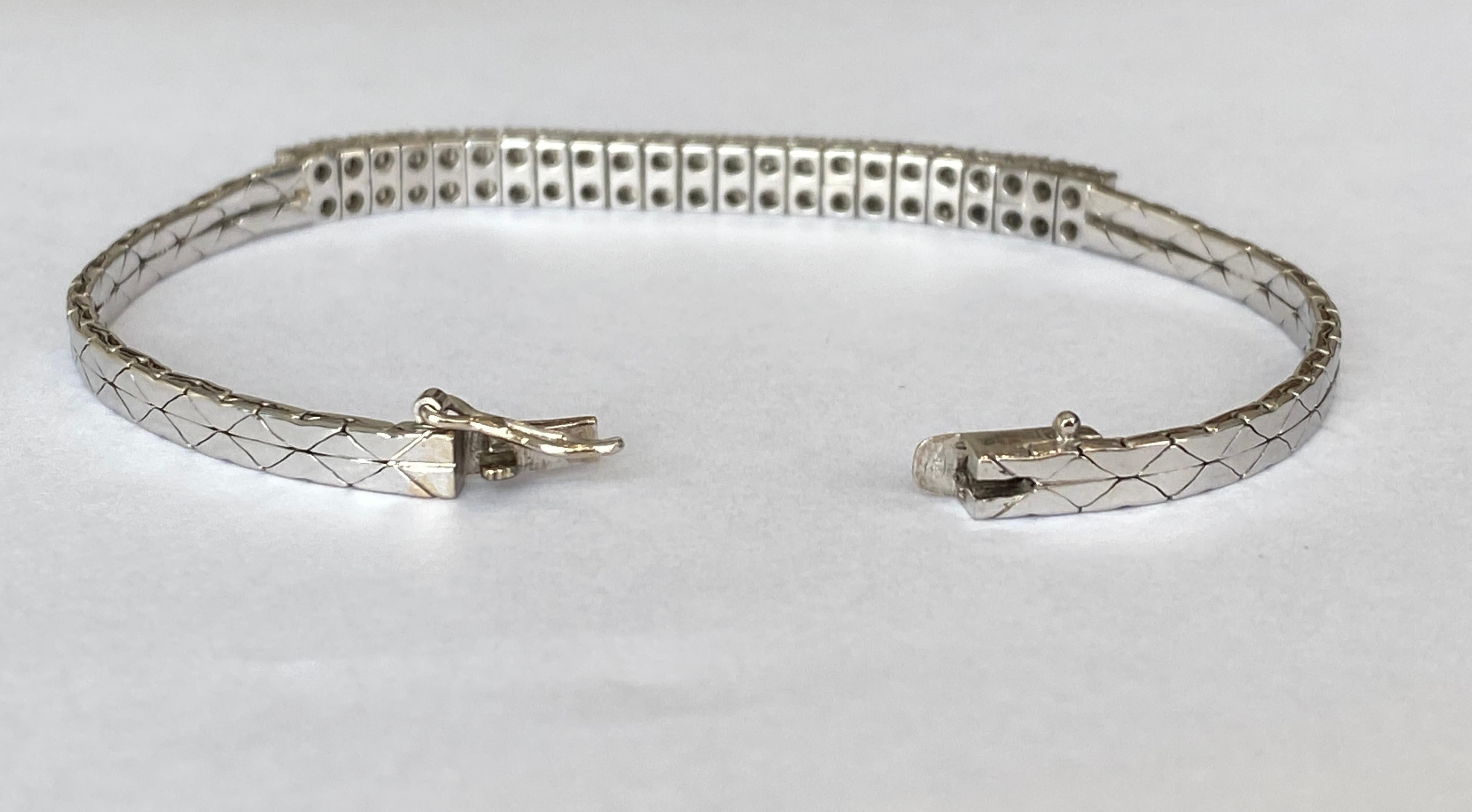 Vintage tennis gold  approx. 1.60 ct diamond bracelet 1