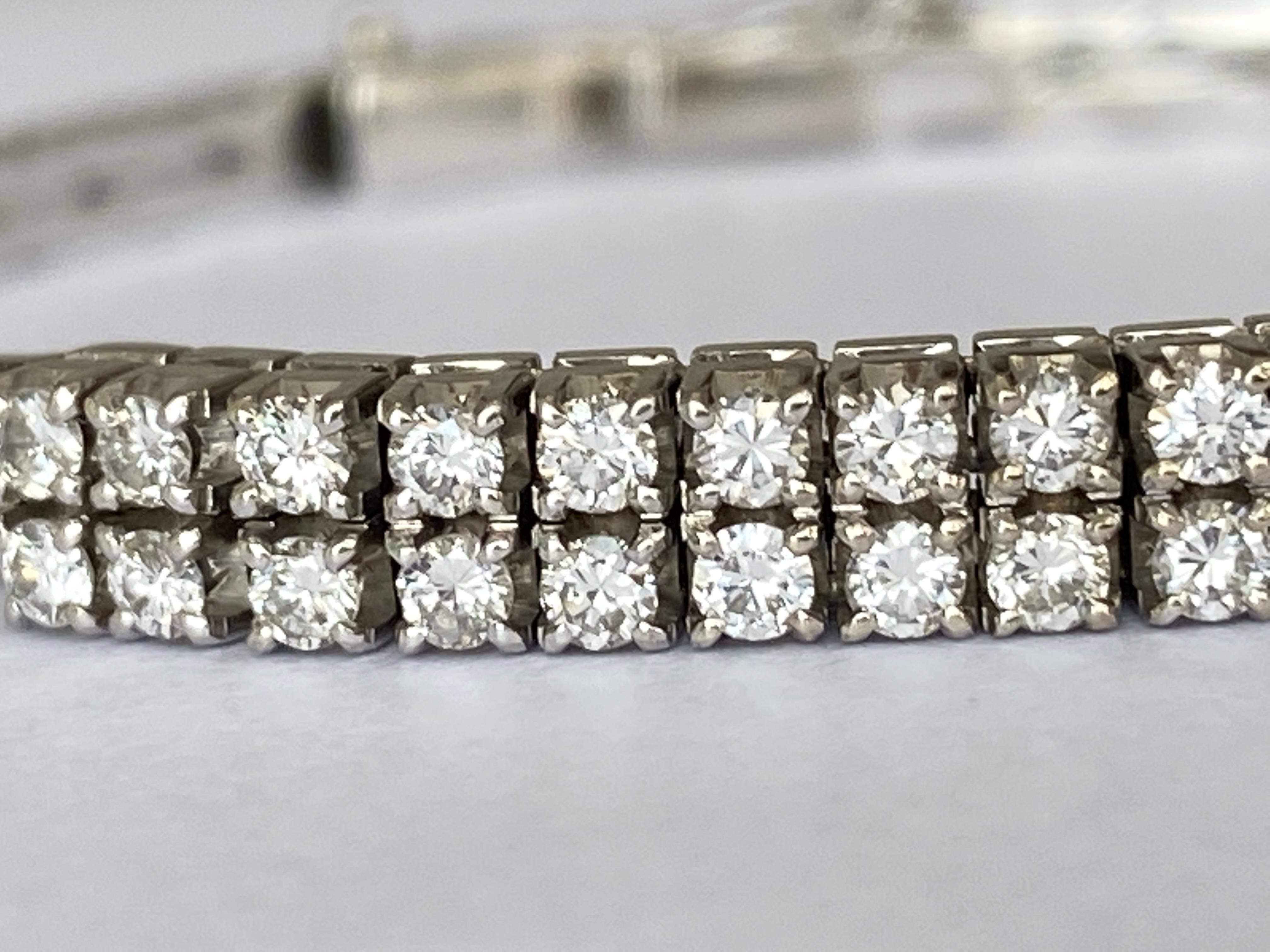 Vintage tennis gold  approx. 1.60 ct diamond bracelet 3