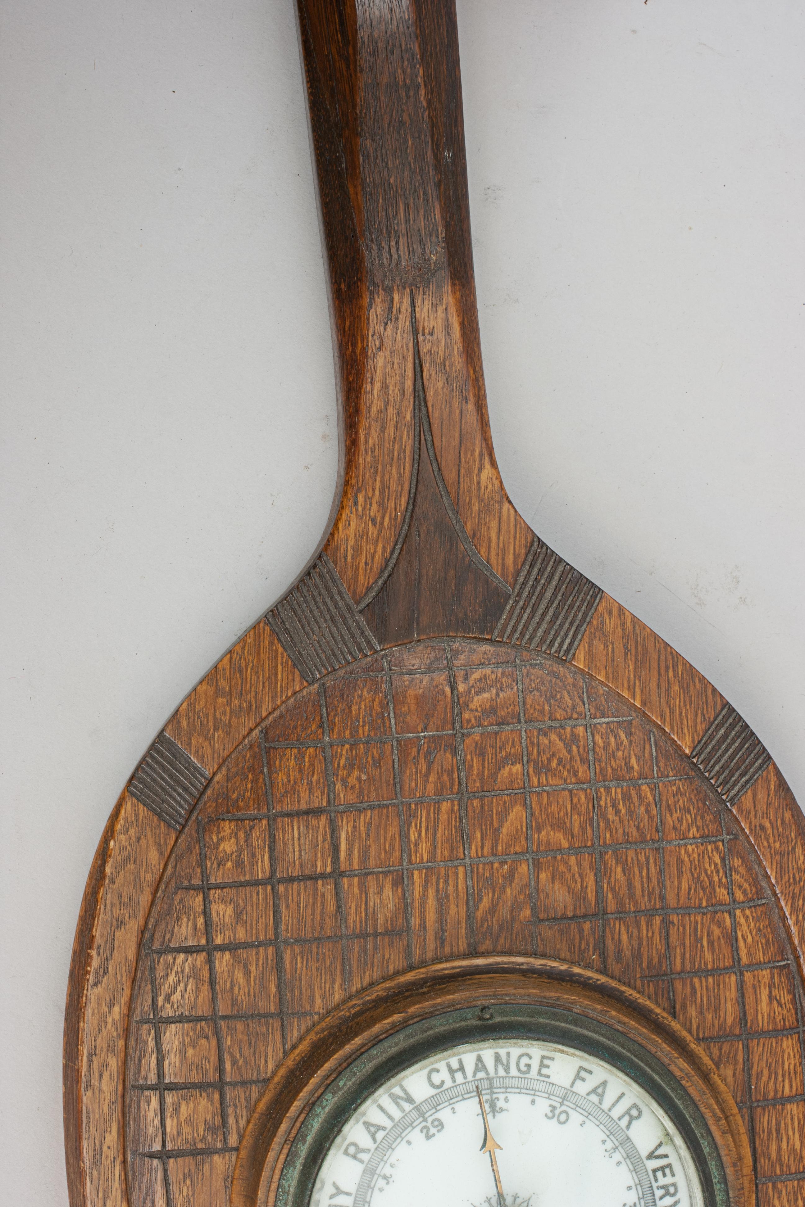 Vintage Tennis Racket Barometer 3