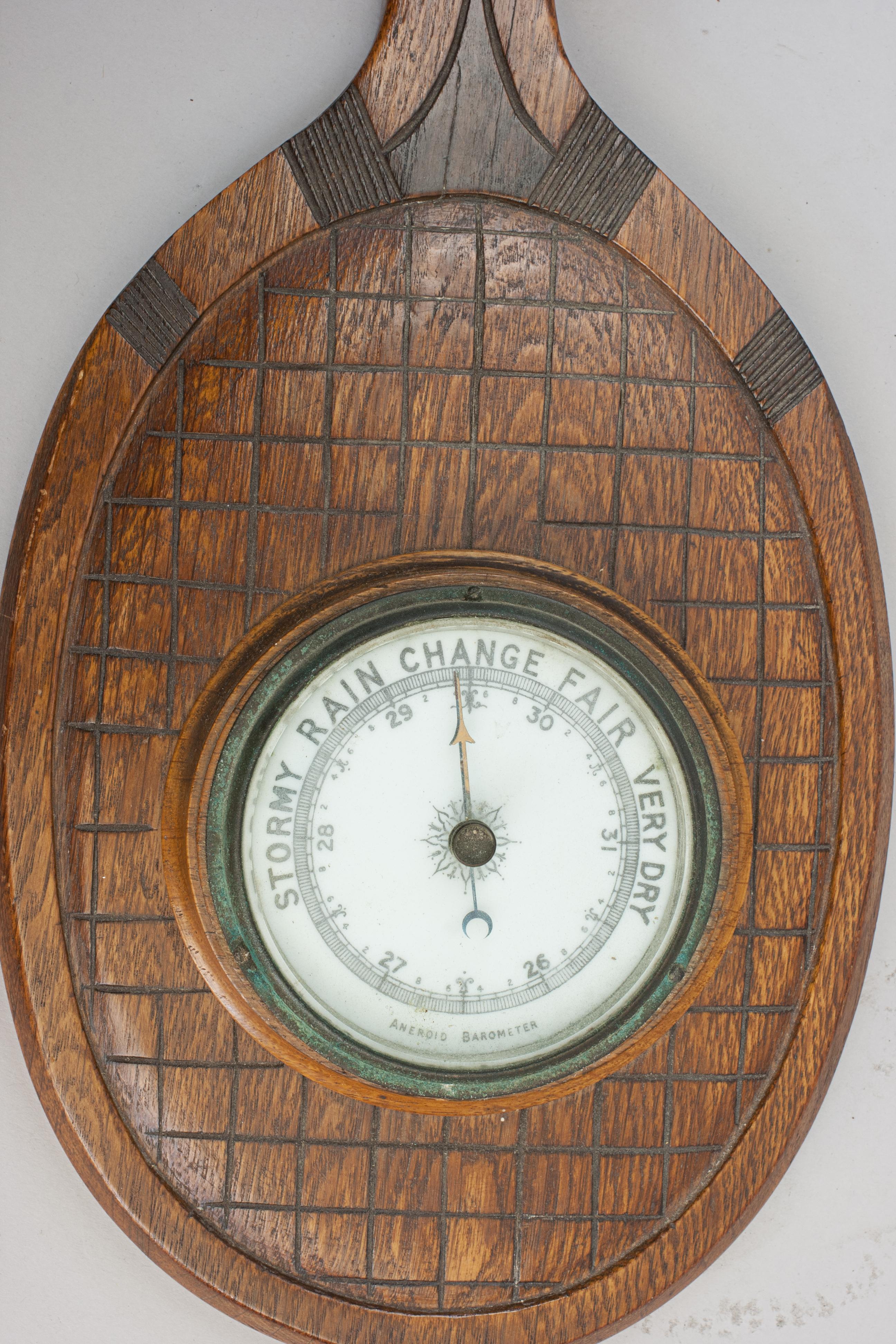 Vintage Tennis Racket Barometer 4