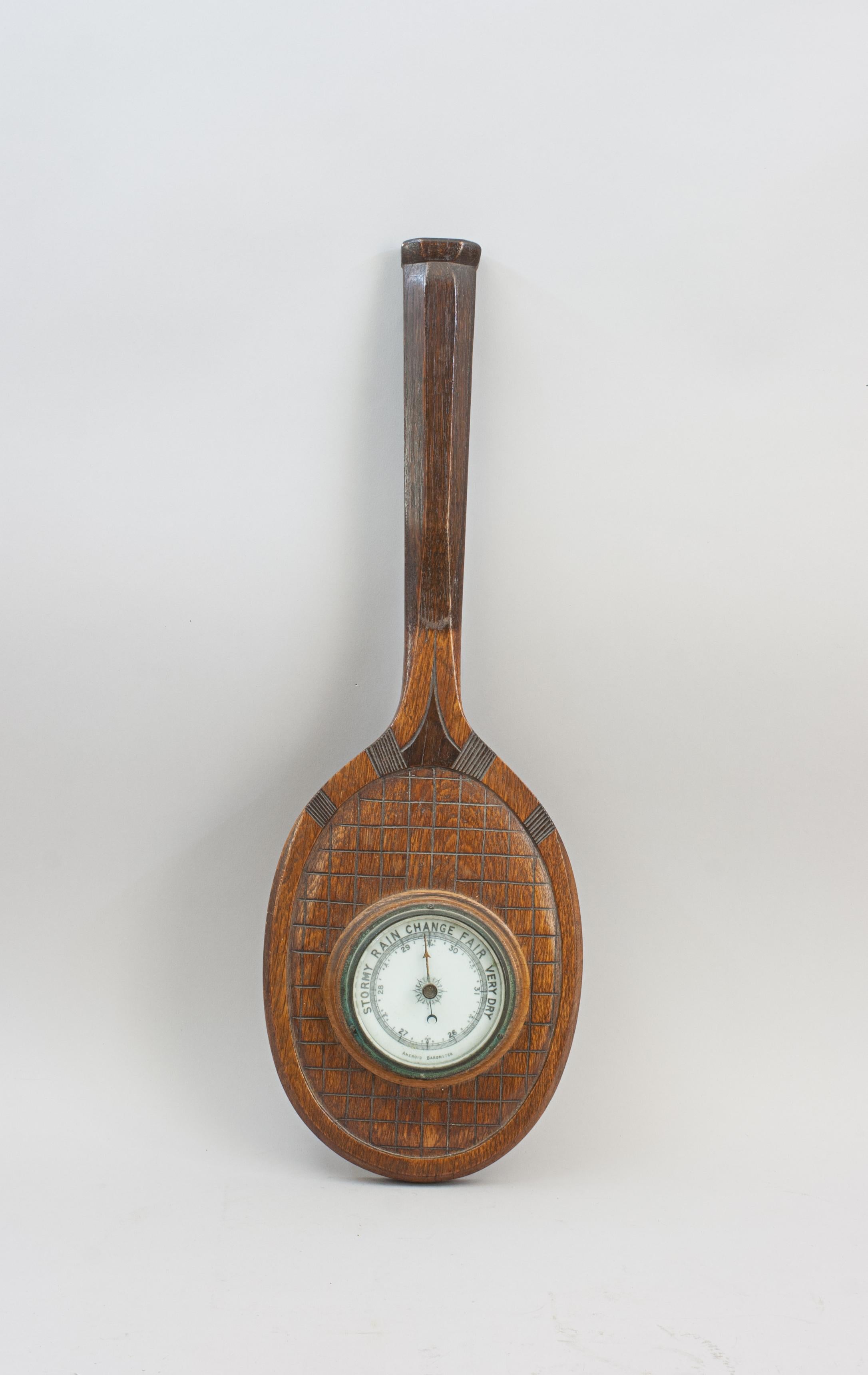 Vintage Tennis Racket Barometer 5