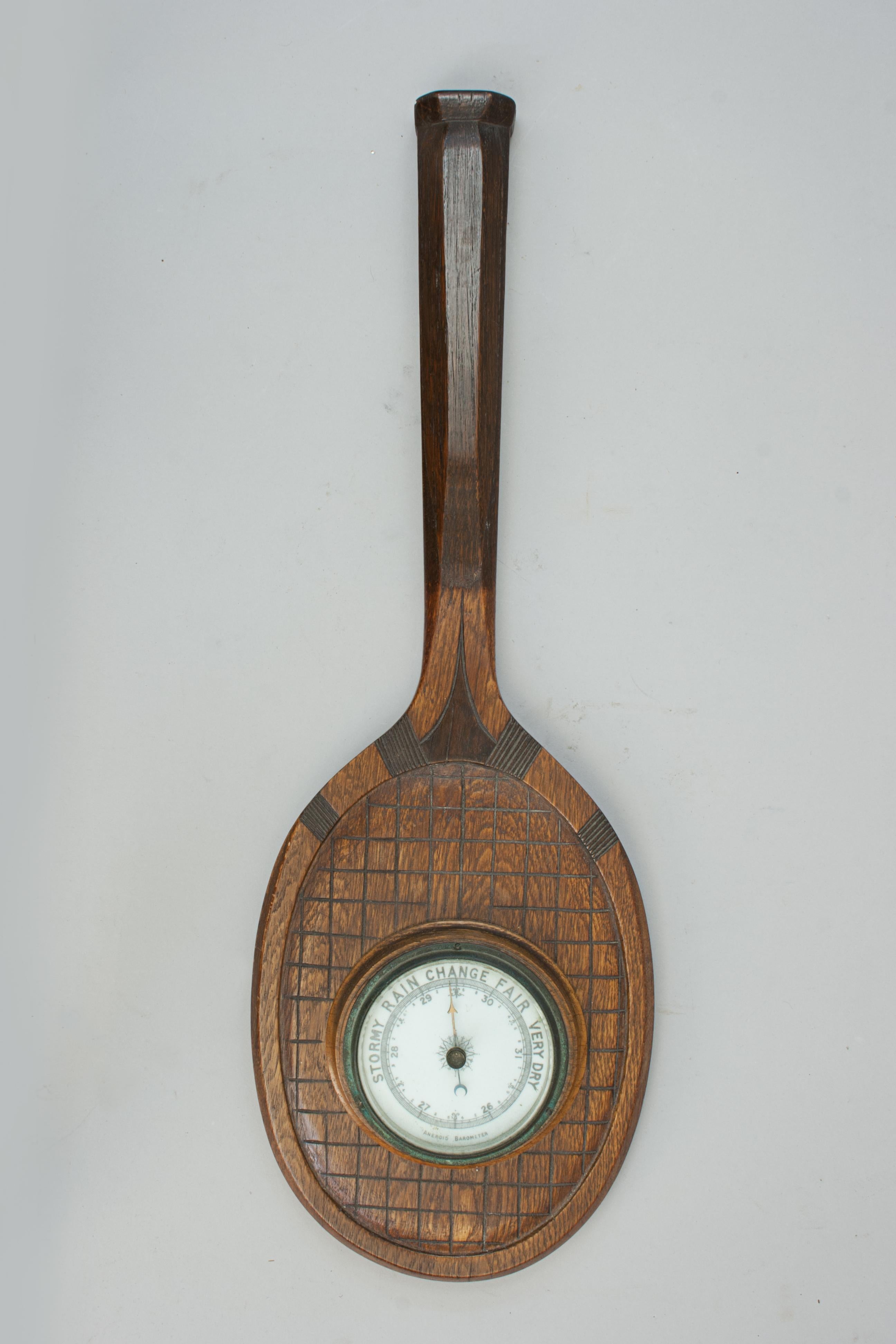 Vintage Tennis Racket Barometer 7