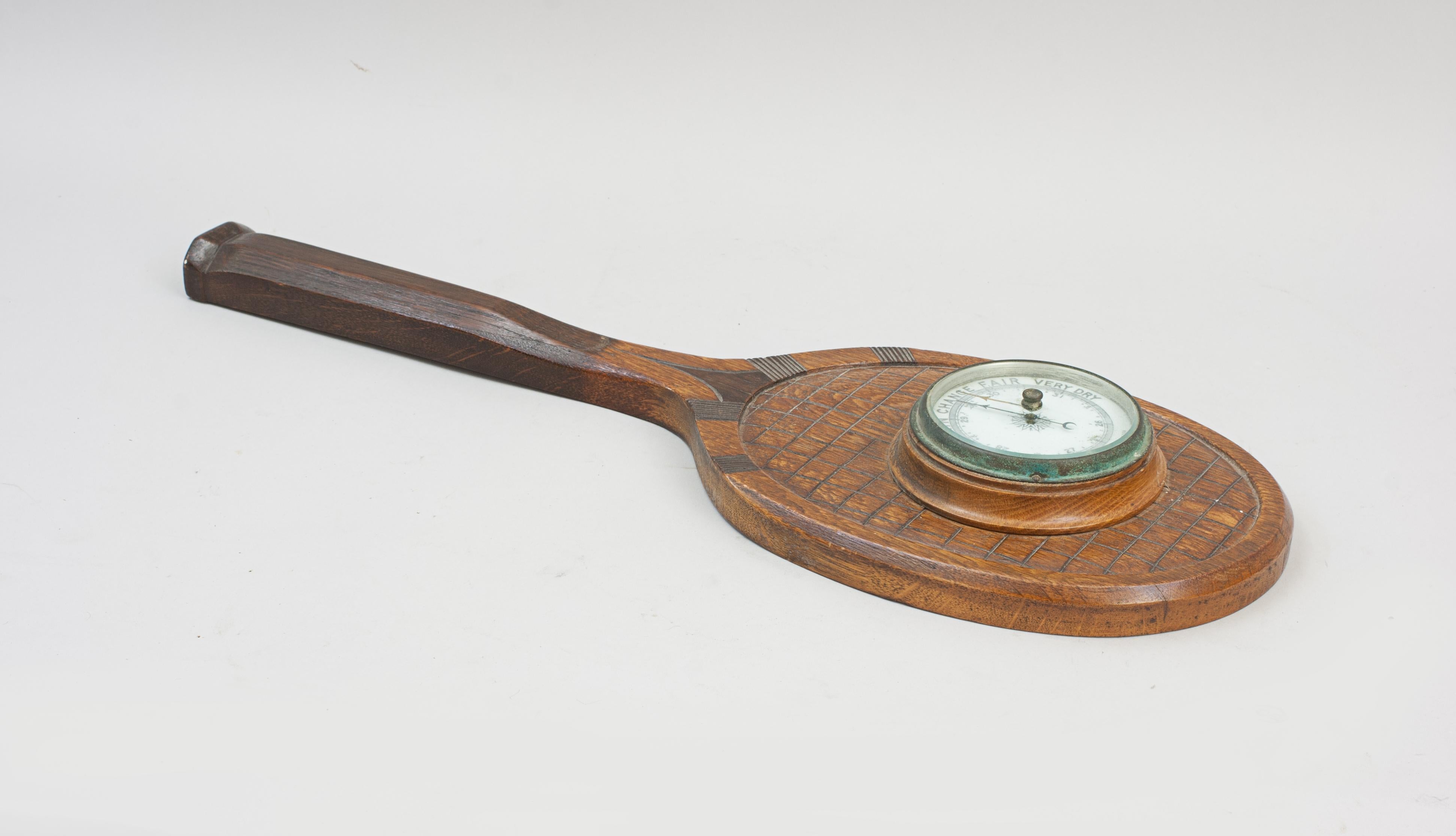 Edwardian Vintage Tennis Racket Barometer