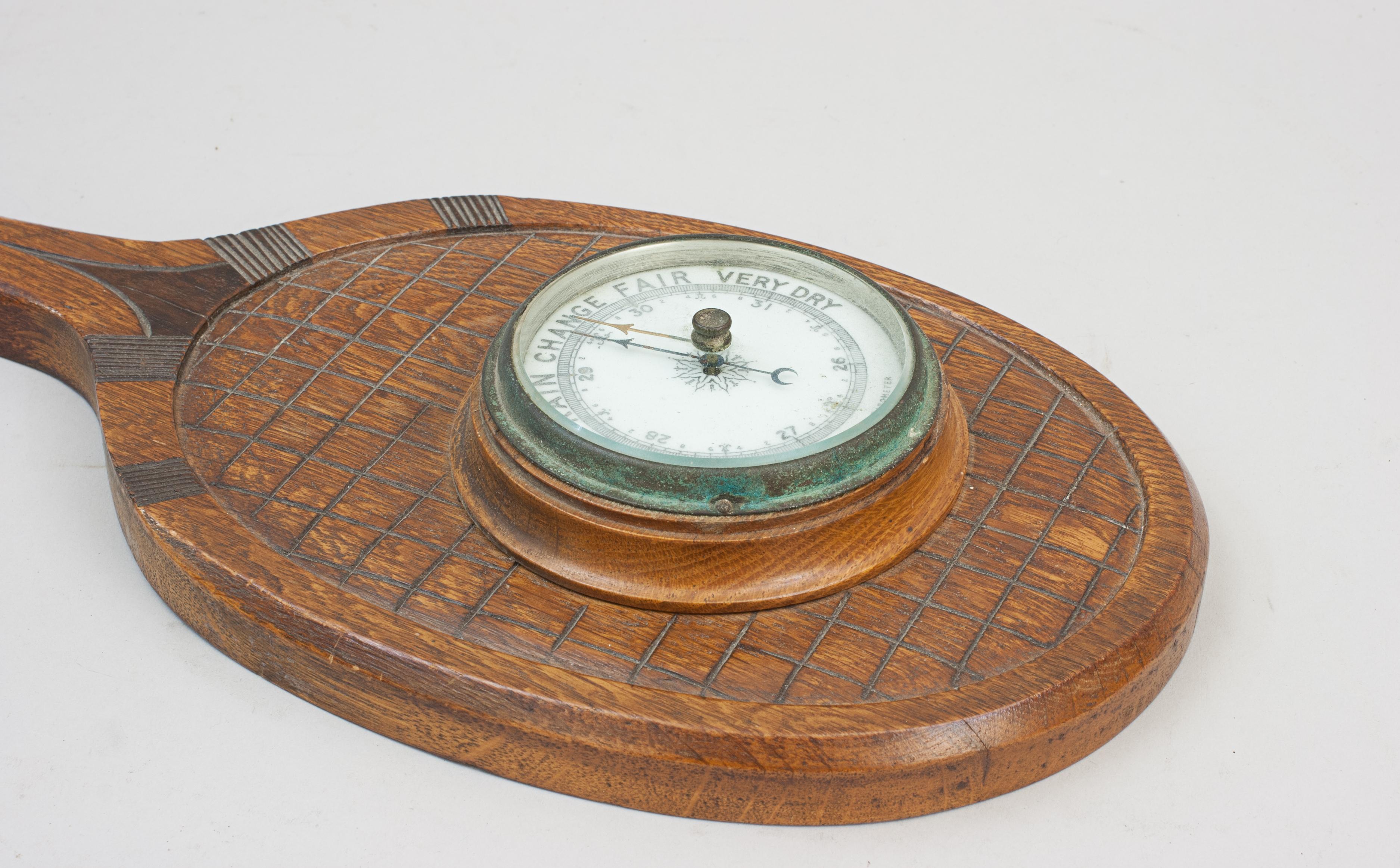 British Vintage Tennis Racket Barometer