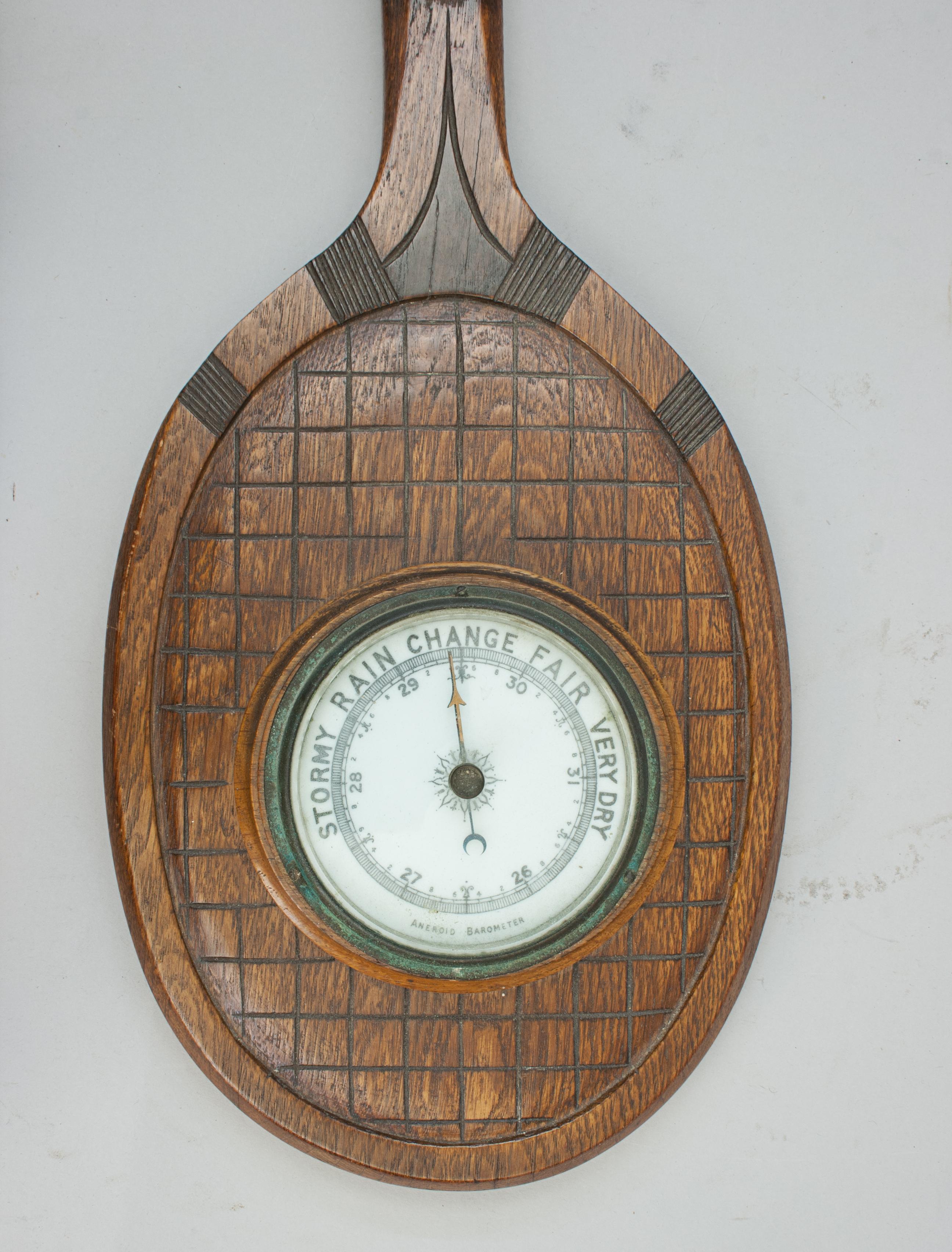 20th Century Vintage Tennis Racket Barometer