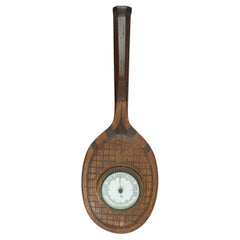 Vintage Tennis Racket Barometer