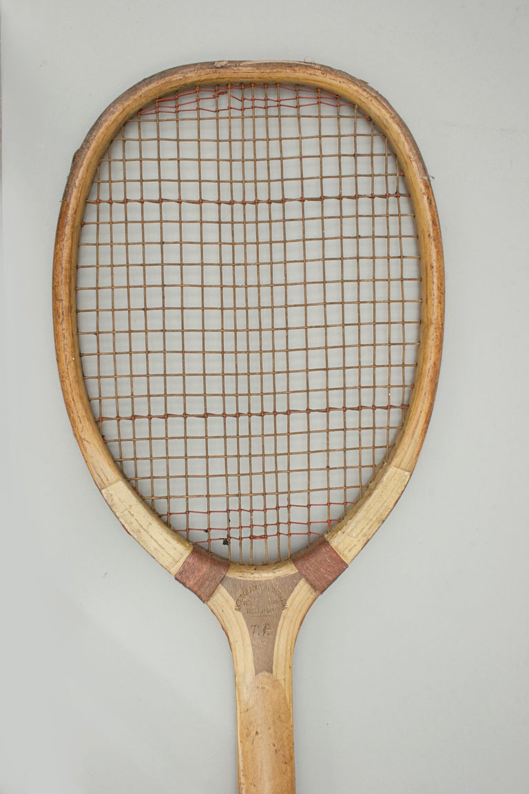 English Vintage Tennis Racket For Sale