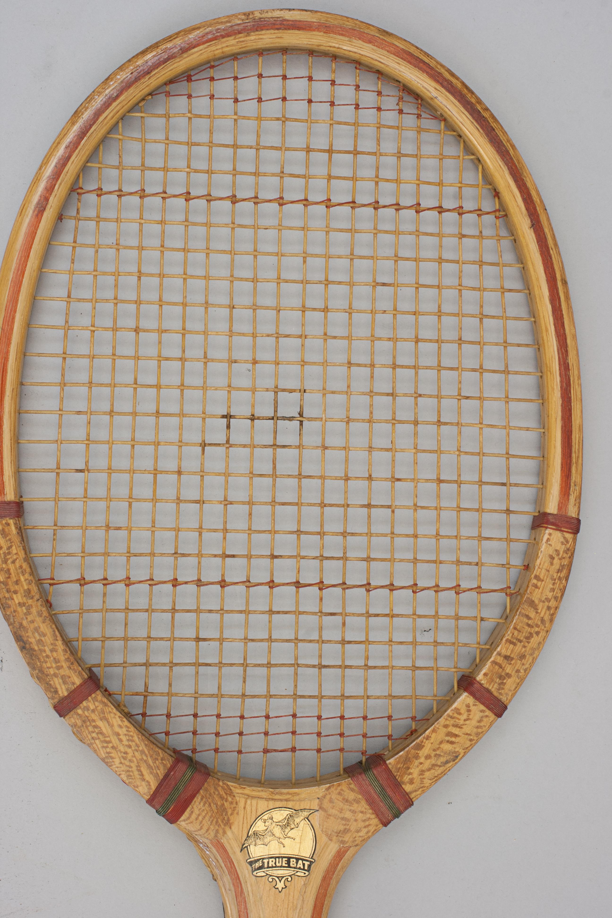 Edwardian Vintage Tennis Racket, the True Bat For Sale