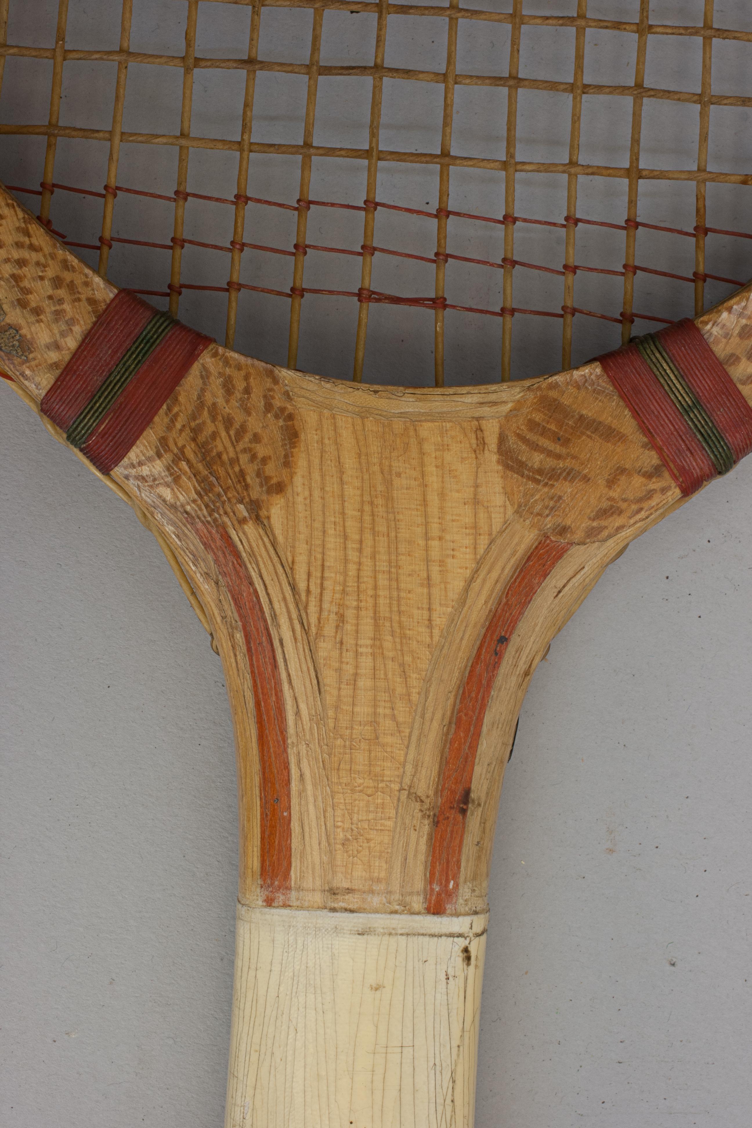 Edwardian Vintage Tennis Racket, the True Bat For Sale