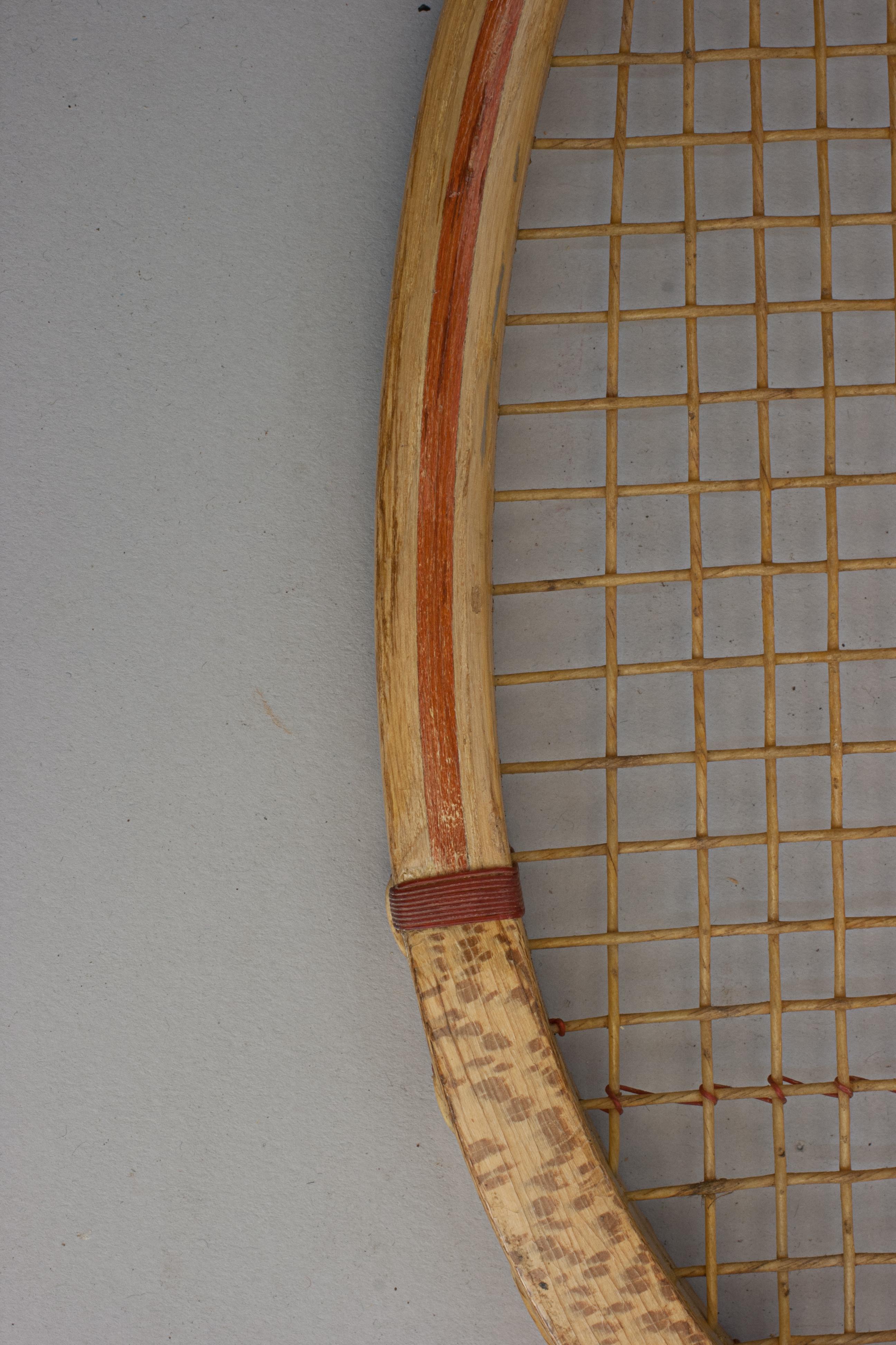 British Vintage Tennis Racket, the True Bat For Sale