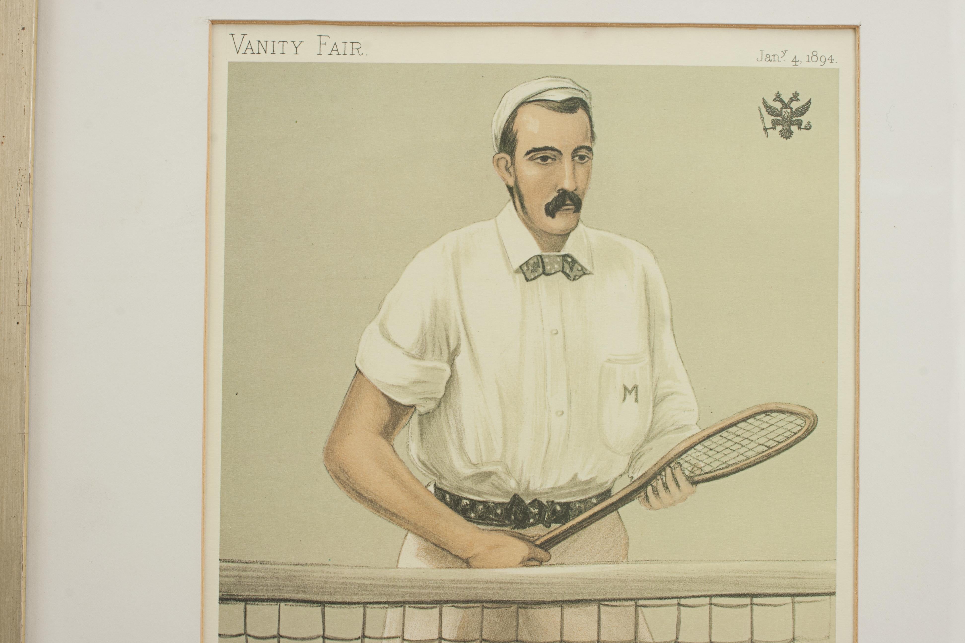 Vintage Tennis Vanity Fair Print of Michailovitch Of Russia For Sale 1