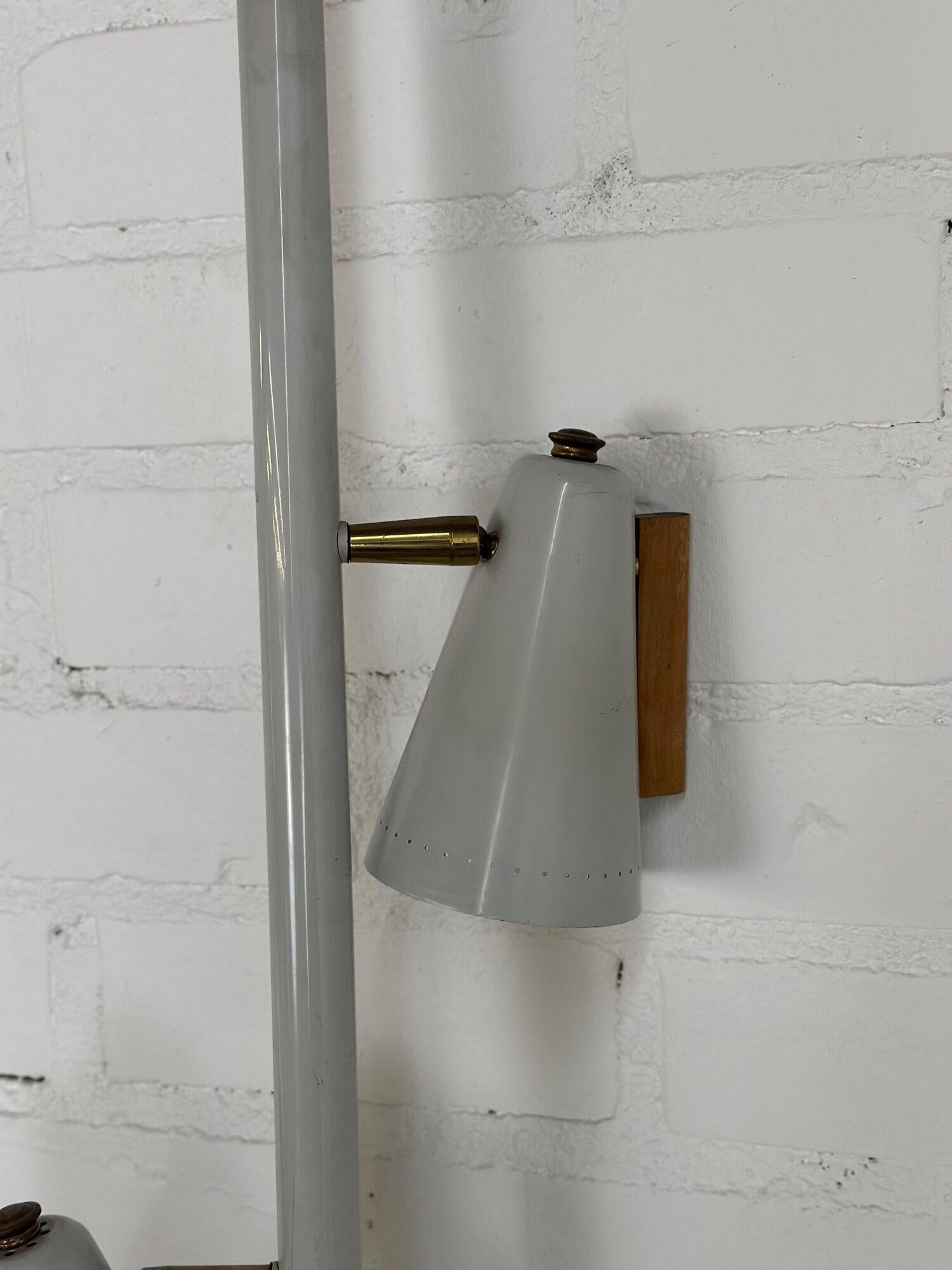Mid-Century Modern Vintage Tension Rod Floor Lamp