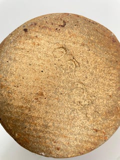Vintage Teracotta Vase with textured surface, Wabi Sabi, Studio Pottery, Marked