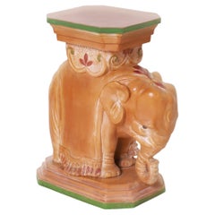 Vintage Terra Cotta Elephant Stand