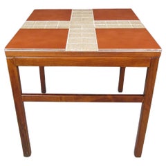 Vintage Terracota Tile & Teak Table by Arbatove