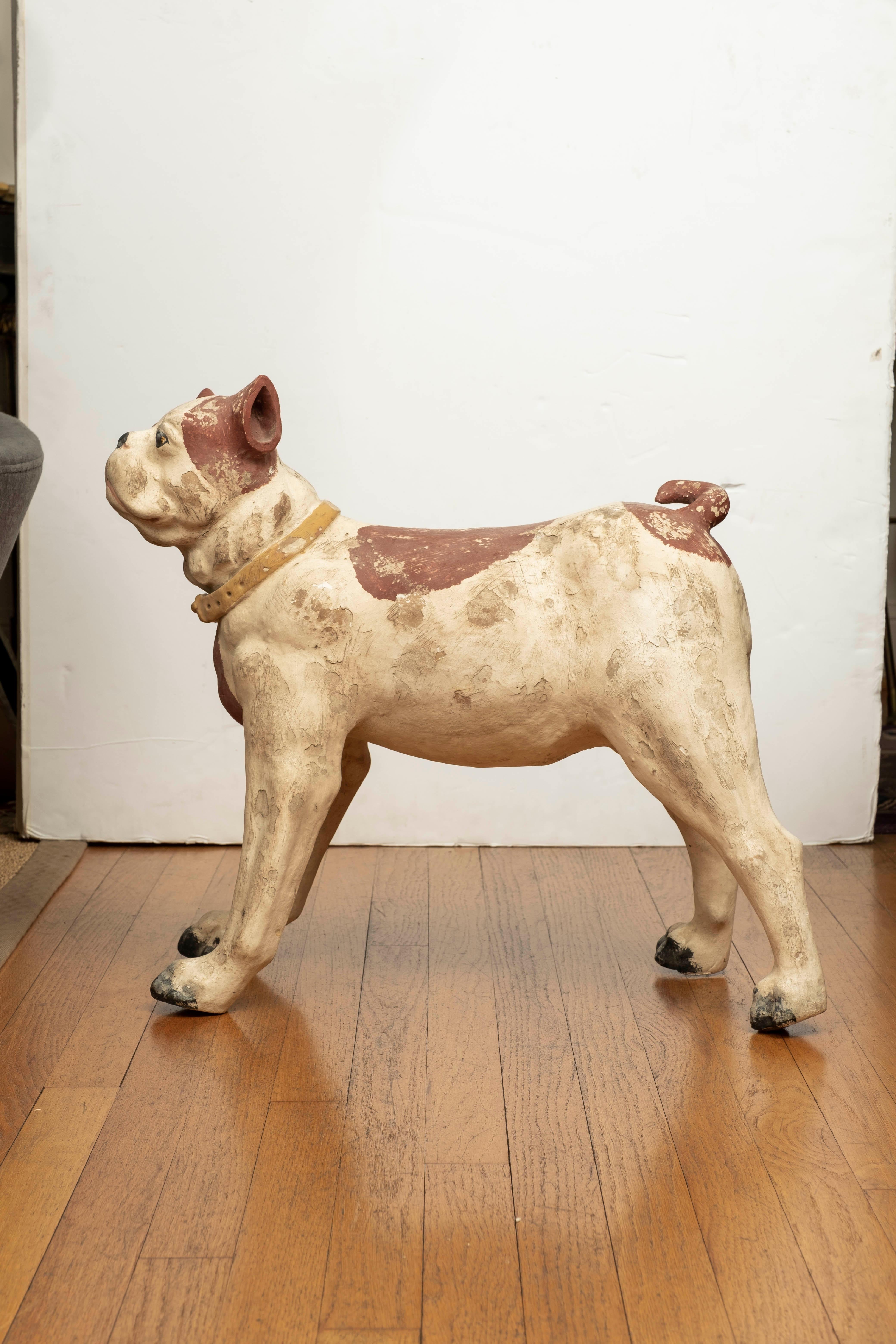 Vintage Terracotta Terrier Sculpture In Good Condition For Sale In Houston, TX